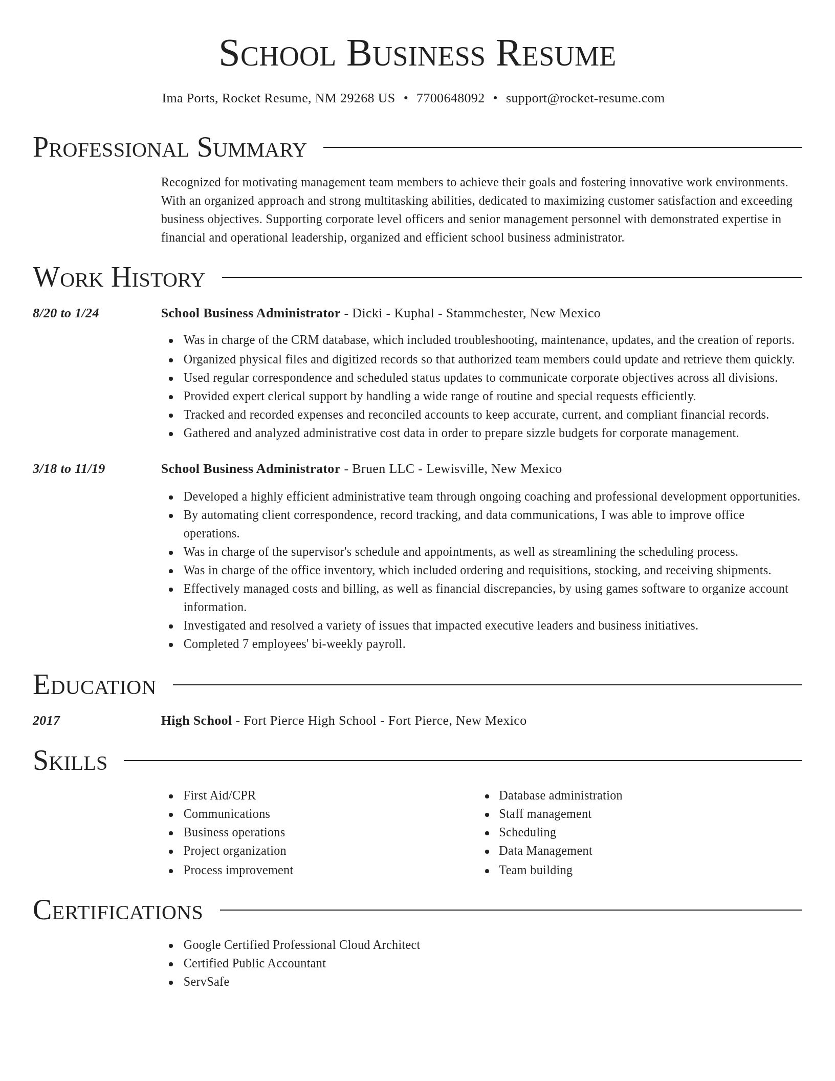 Director resume template