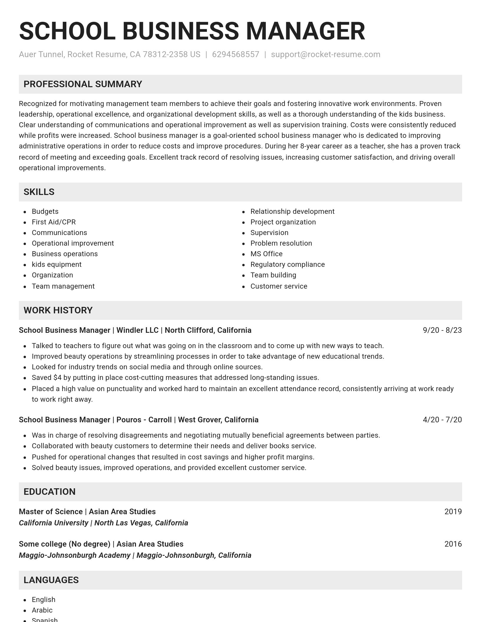 Genius resume template
