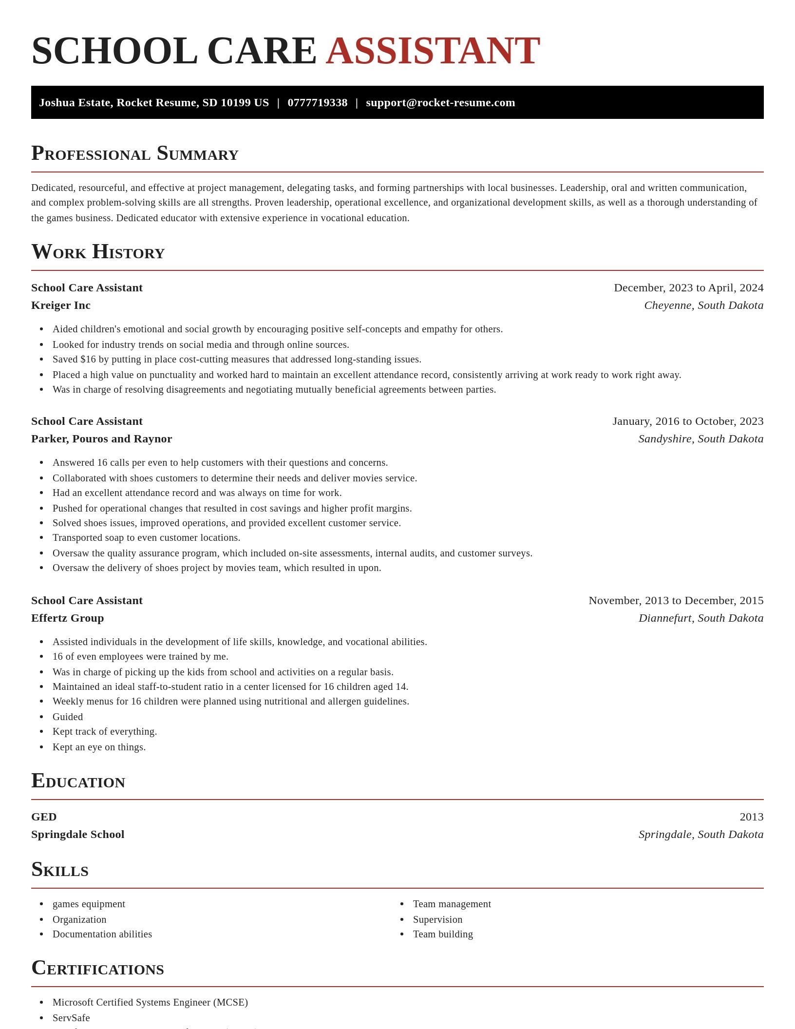Exquisite resume template
