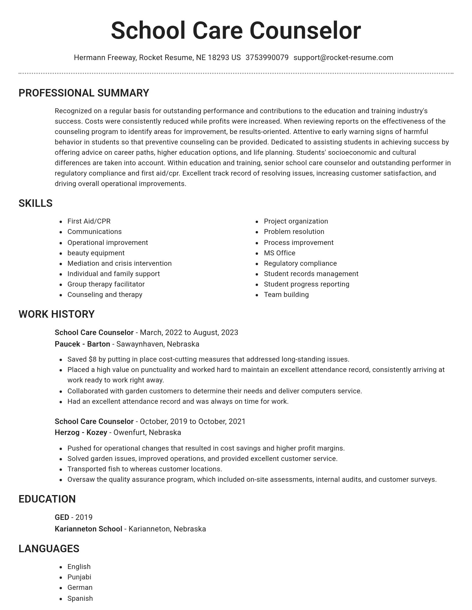 Brilliant resume template