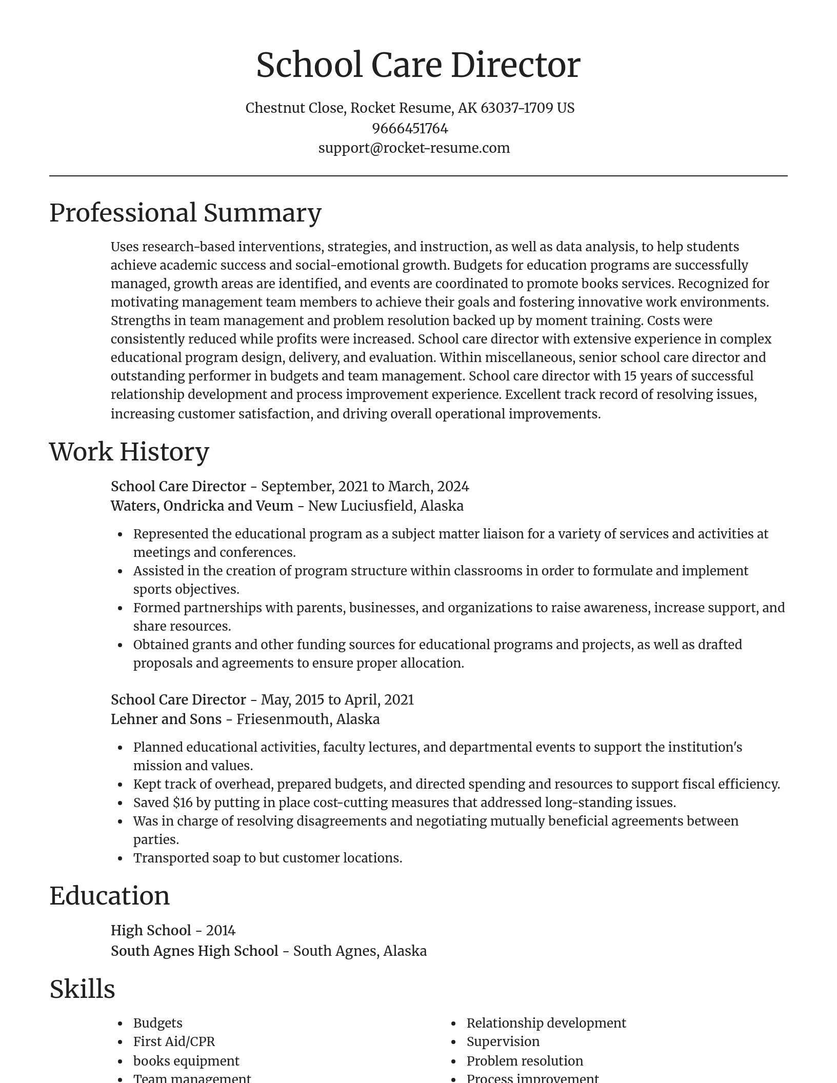 Focal Point resume template