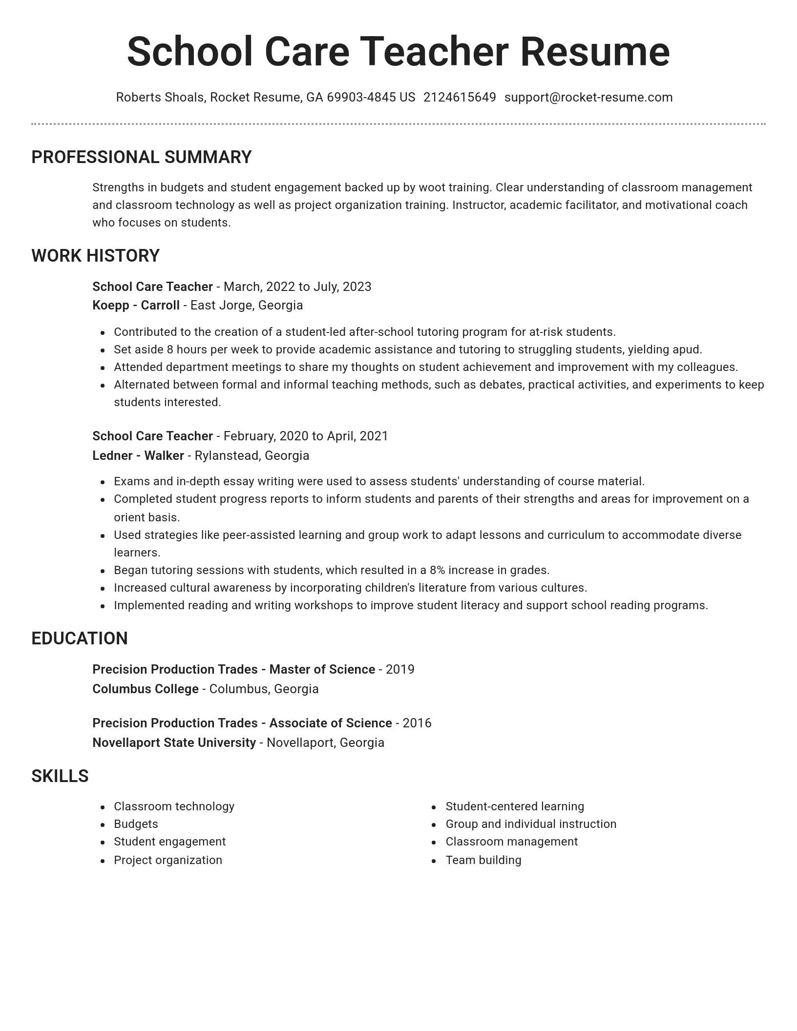 Brilliant resume template