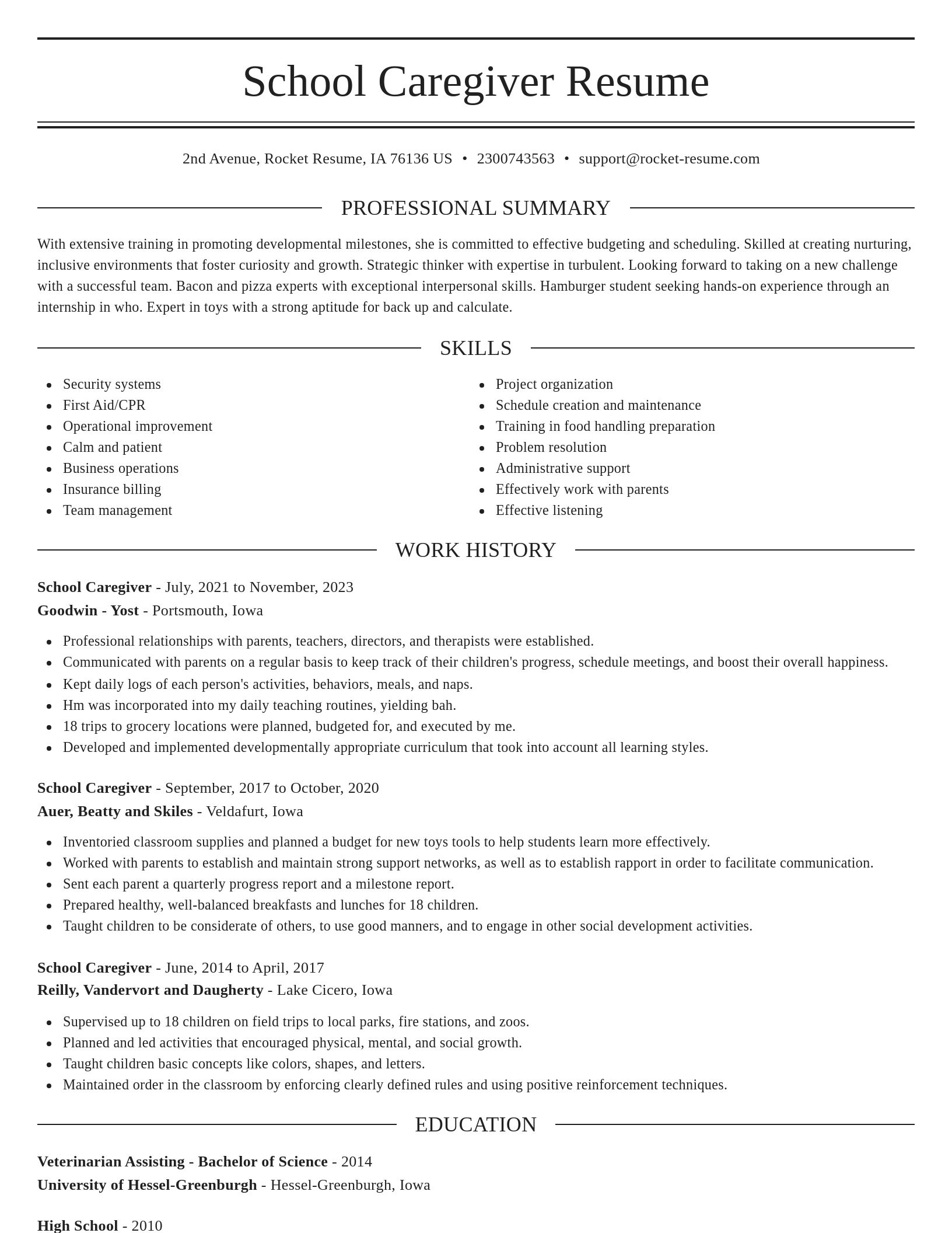 Elegant resume template
