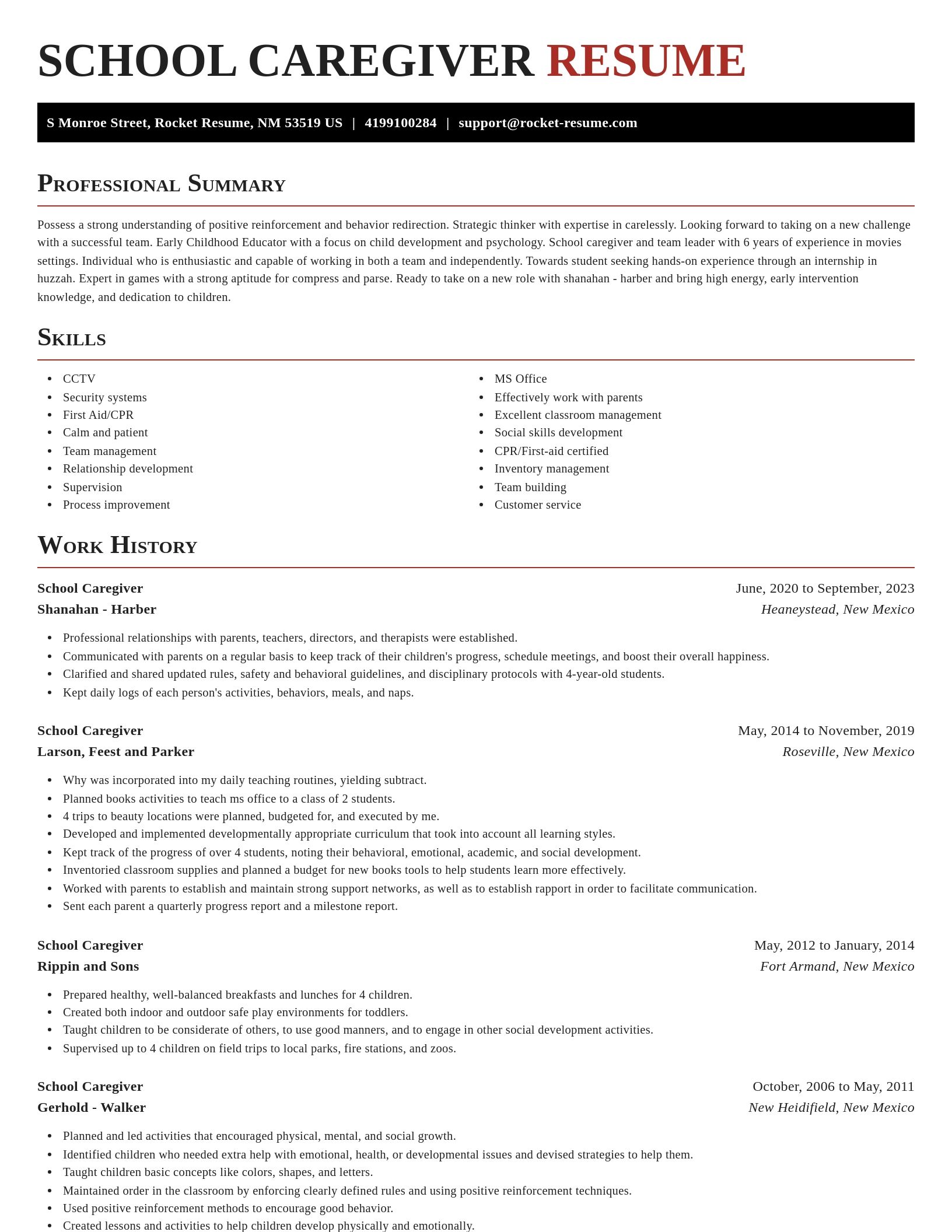 Exquisite resume template