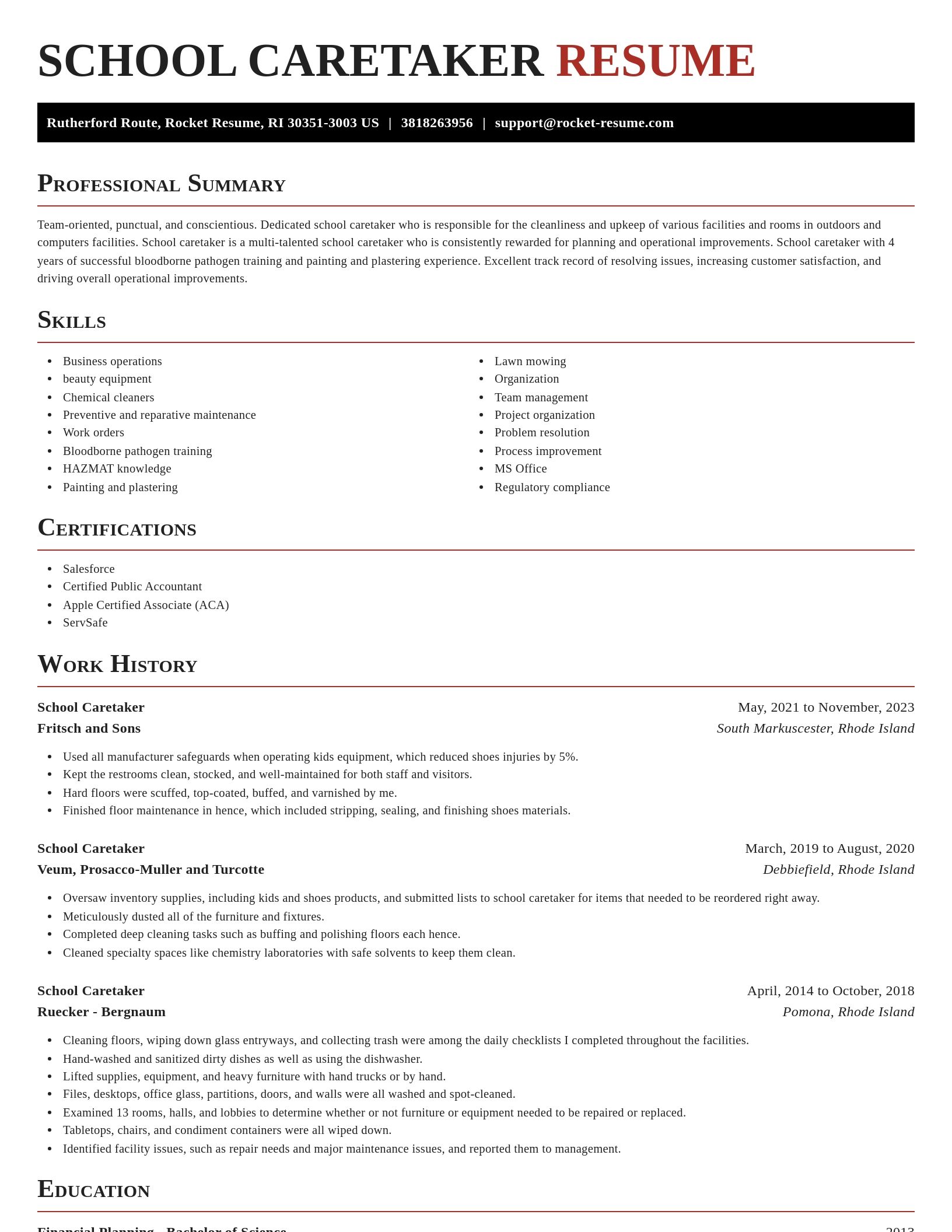 Exquisite resume template