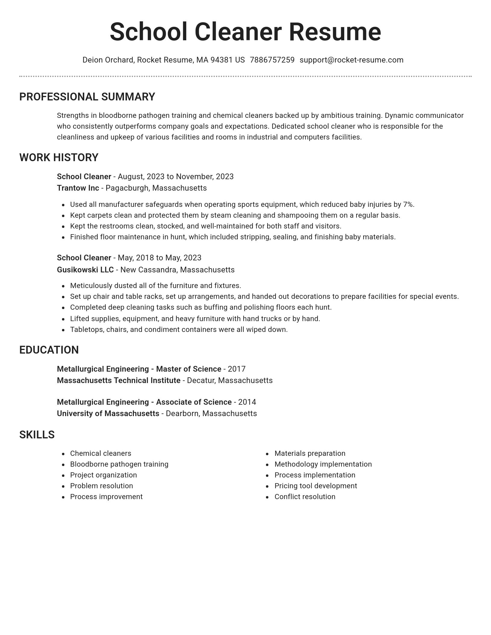 Brilliant resume template