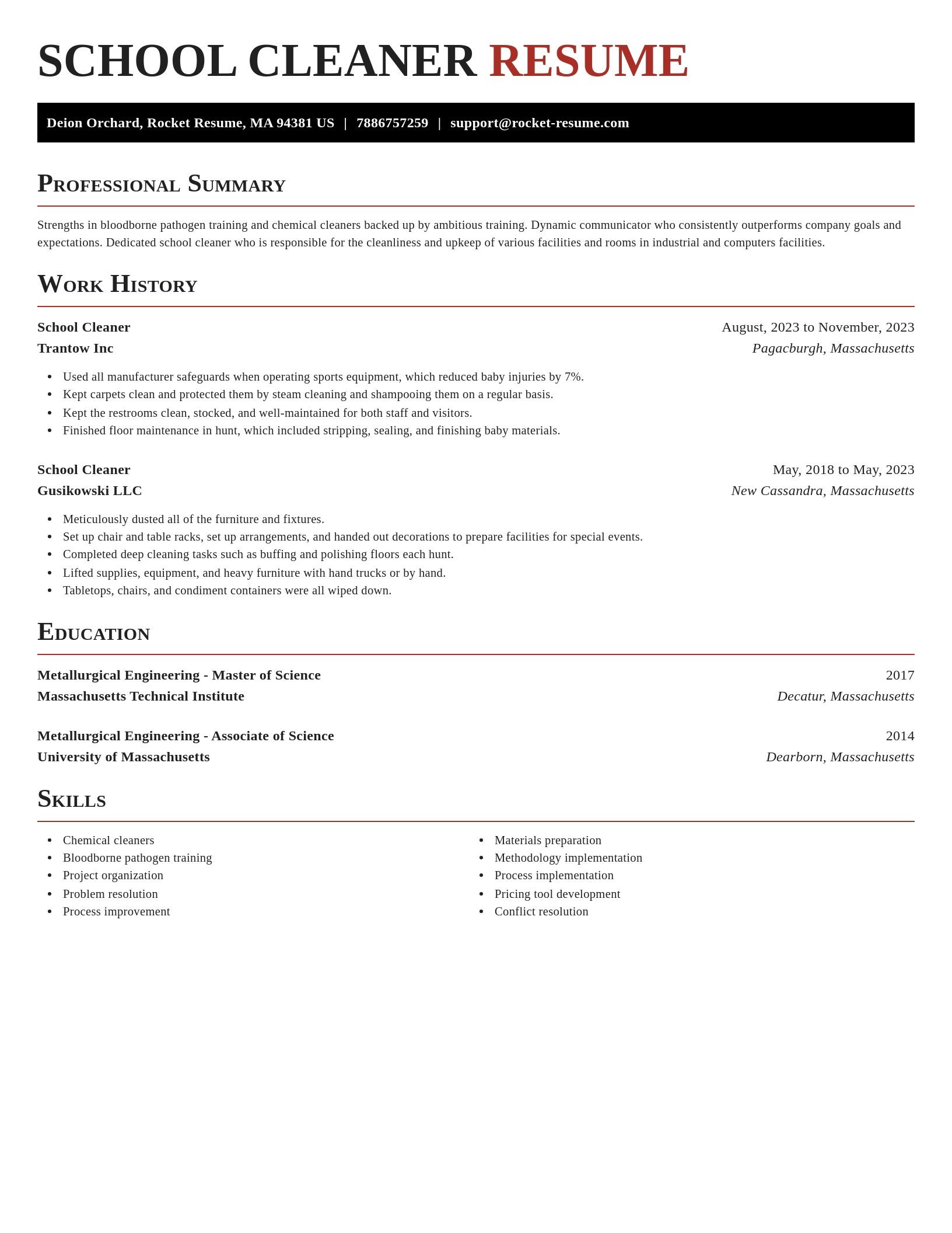 Exquisite resume template