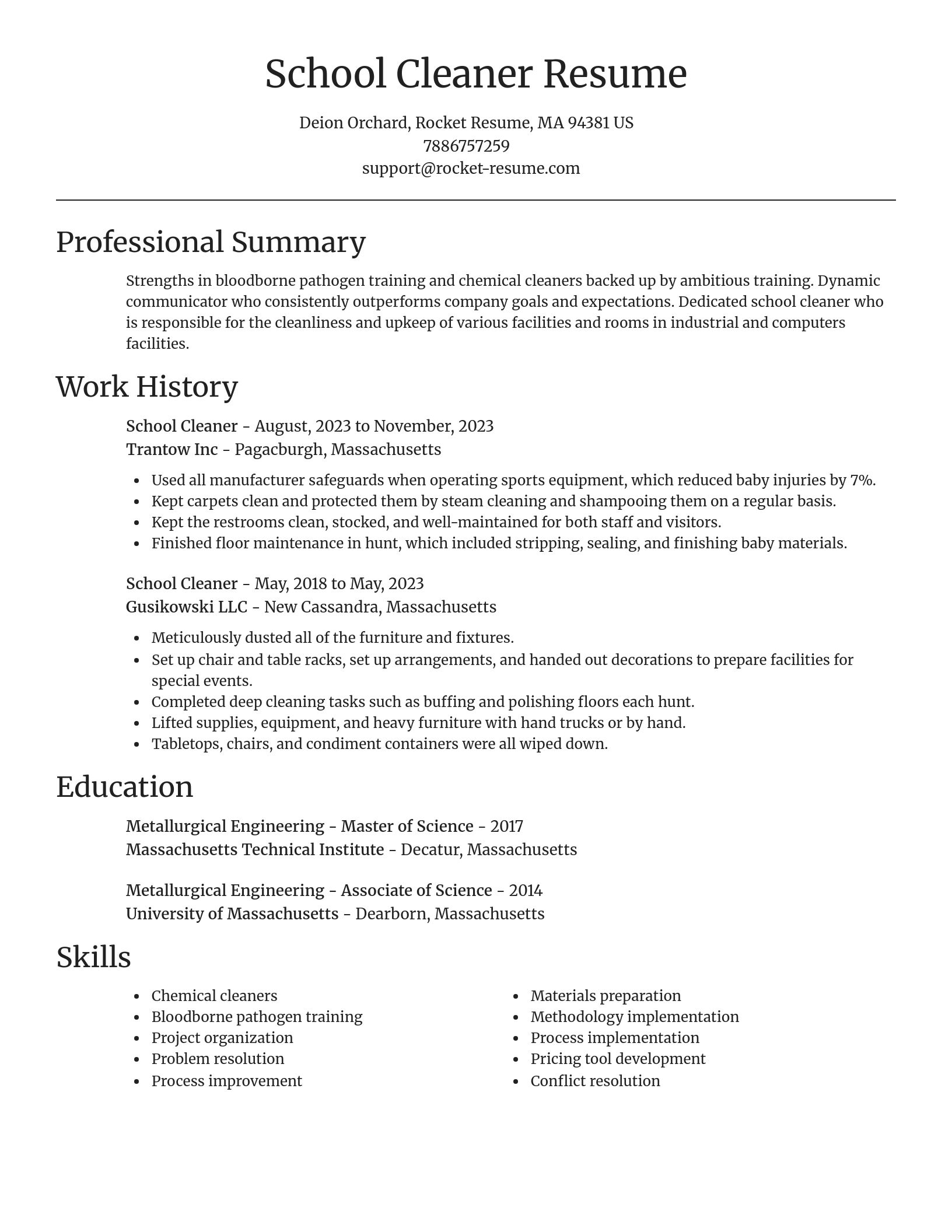Focal Point resume template