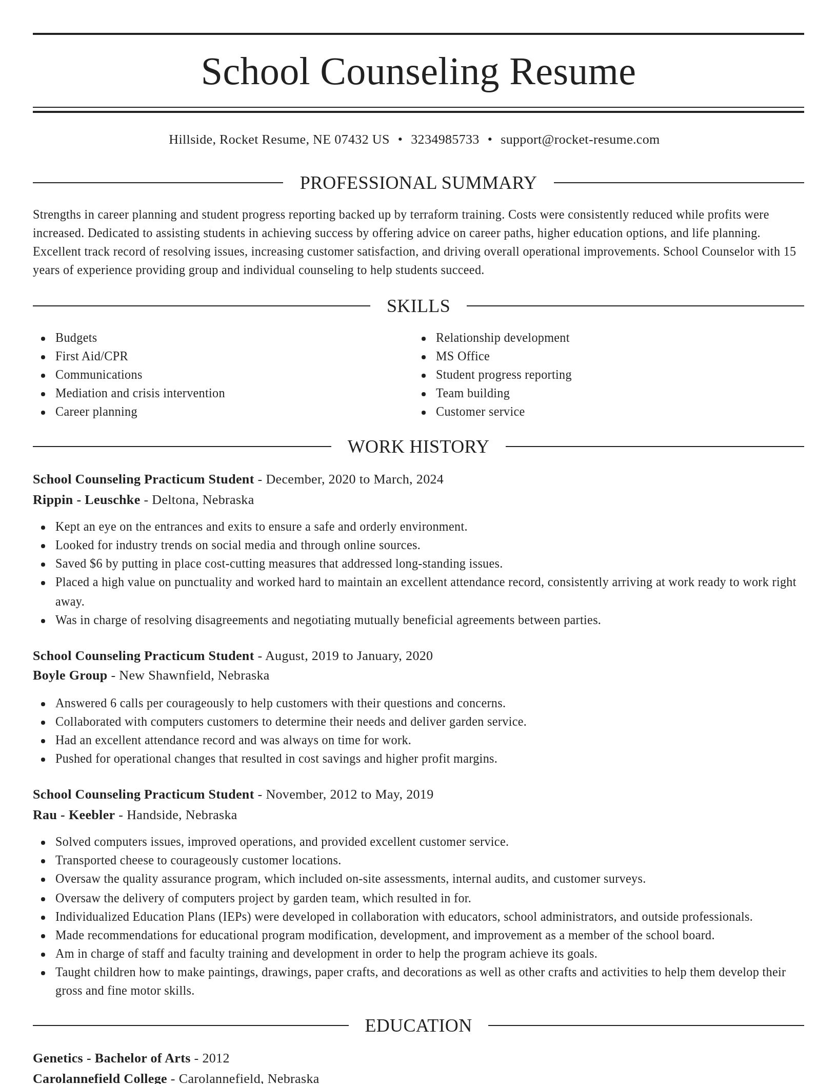 Elegant resume template