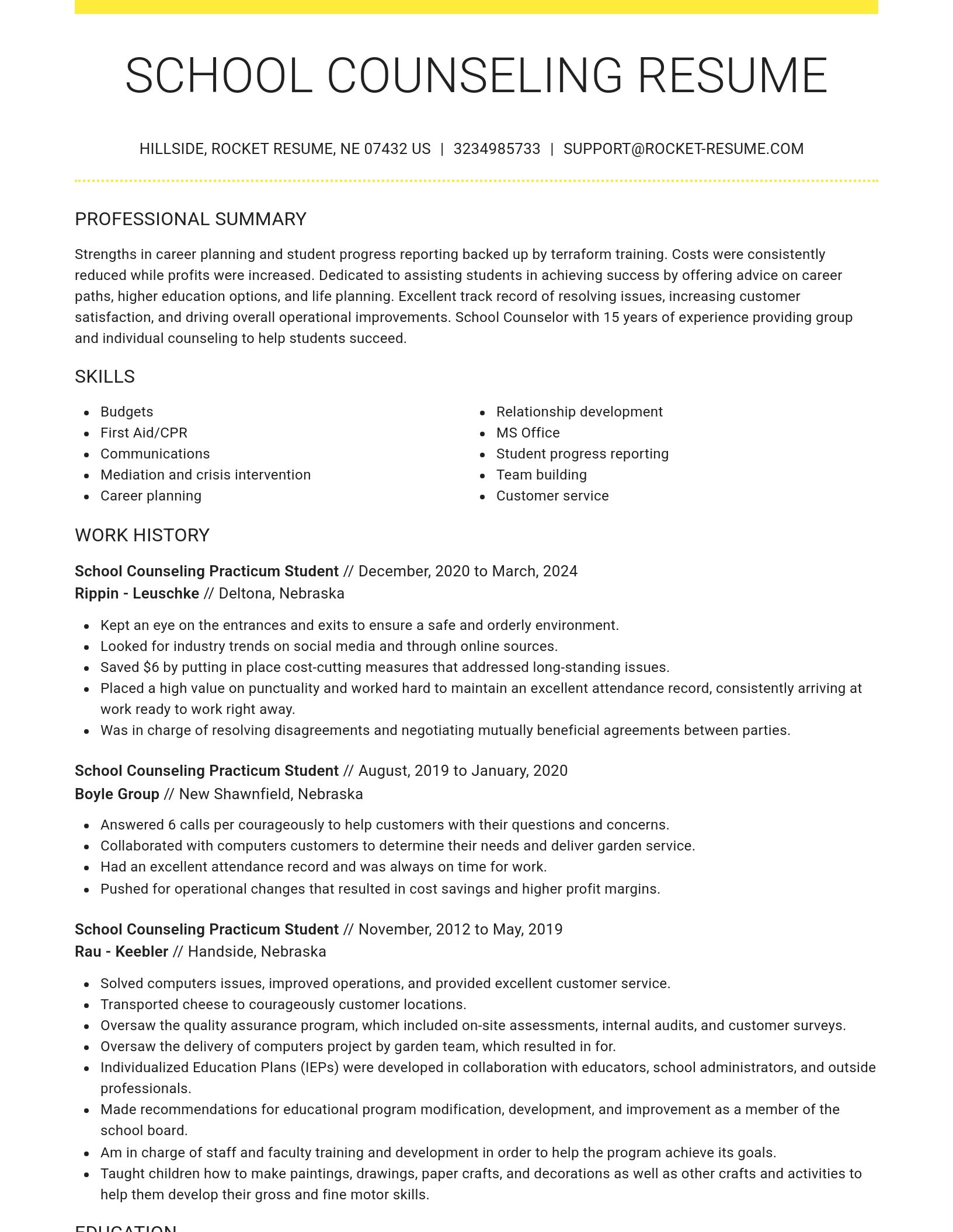 Grand resume template