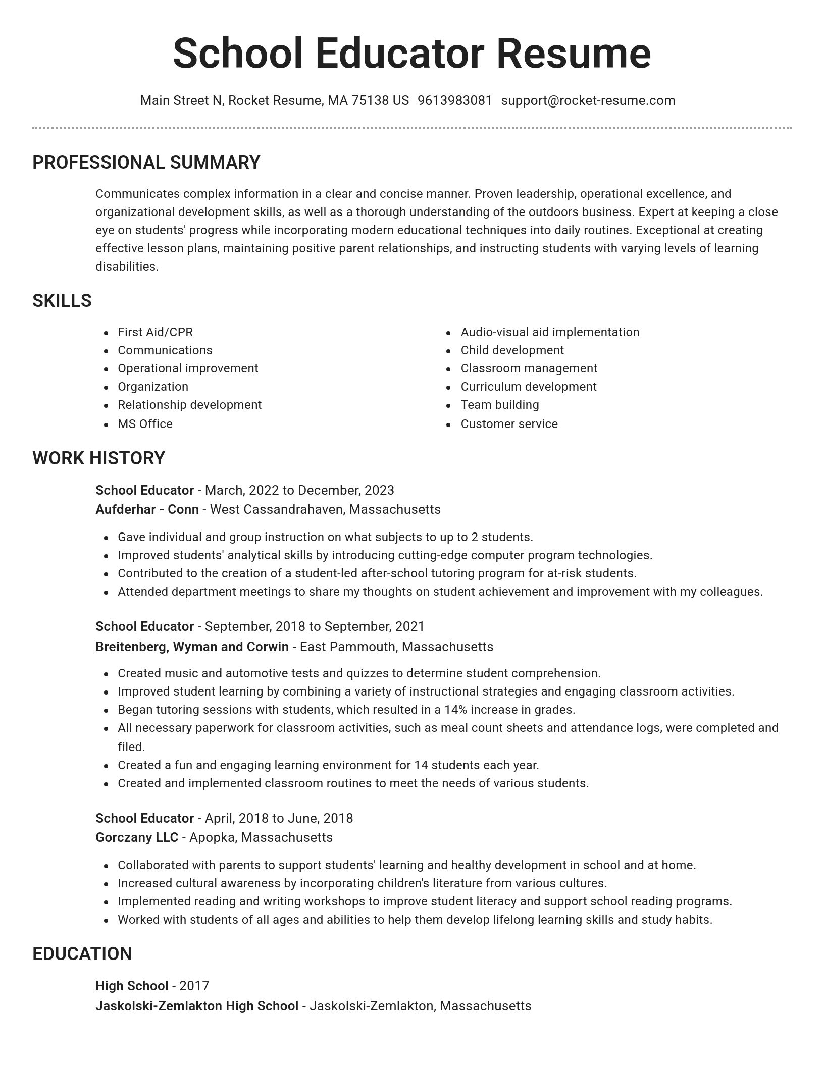 Brilliant resume template