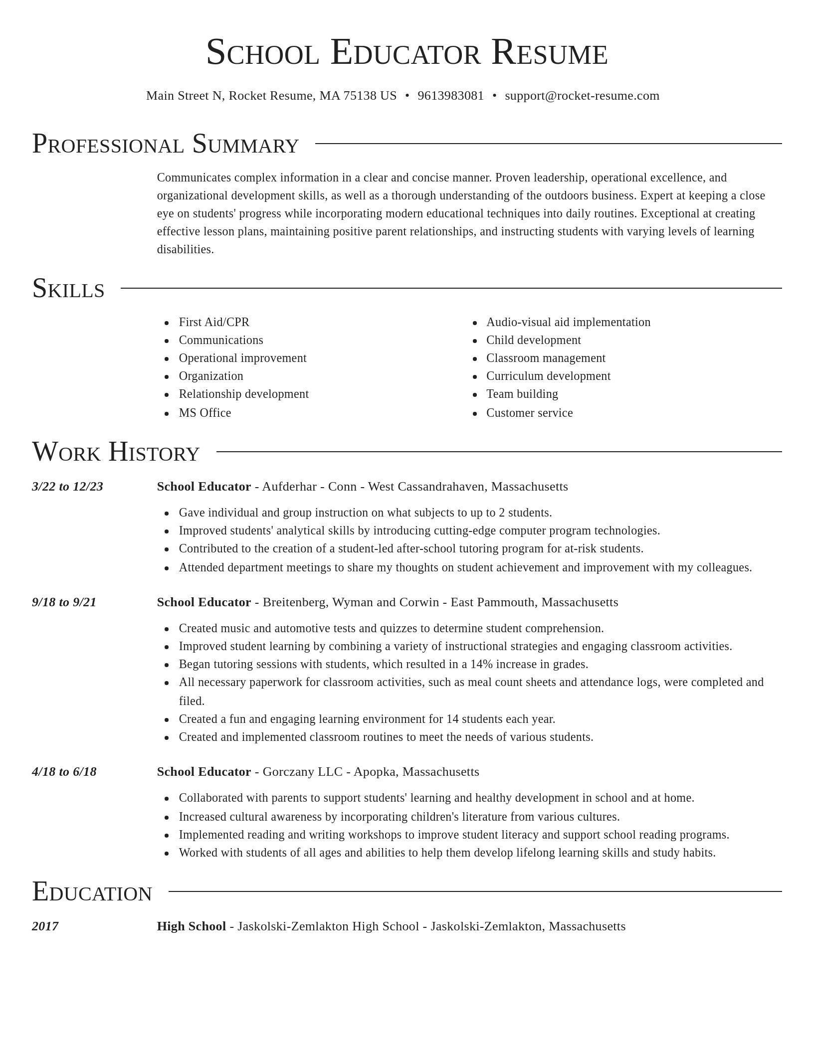 Director resume template