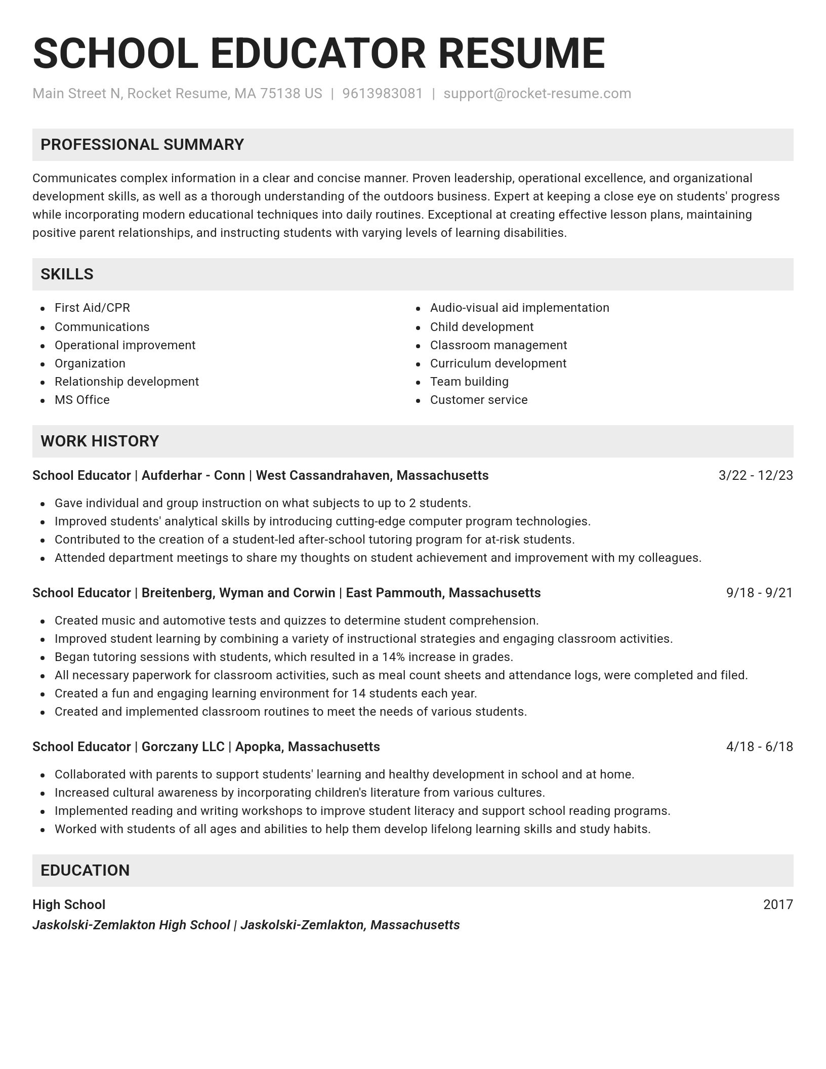 Genius resume template