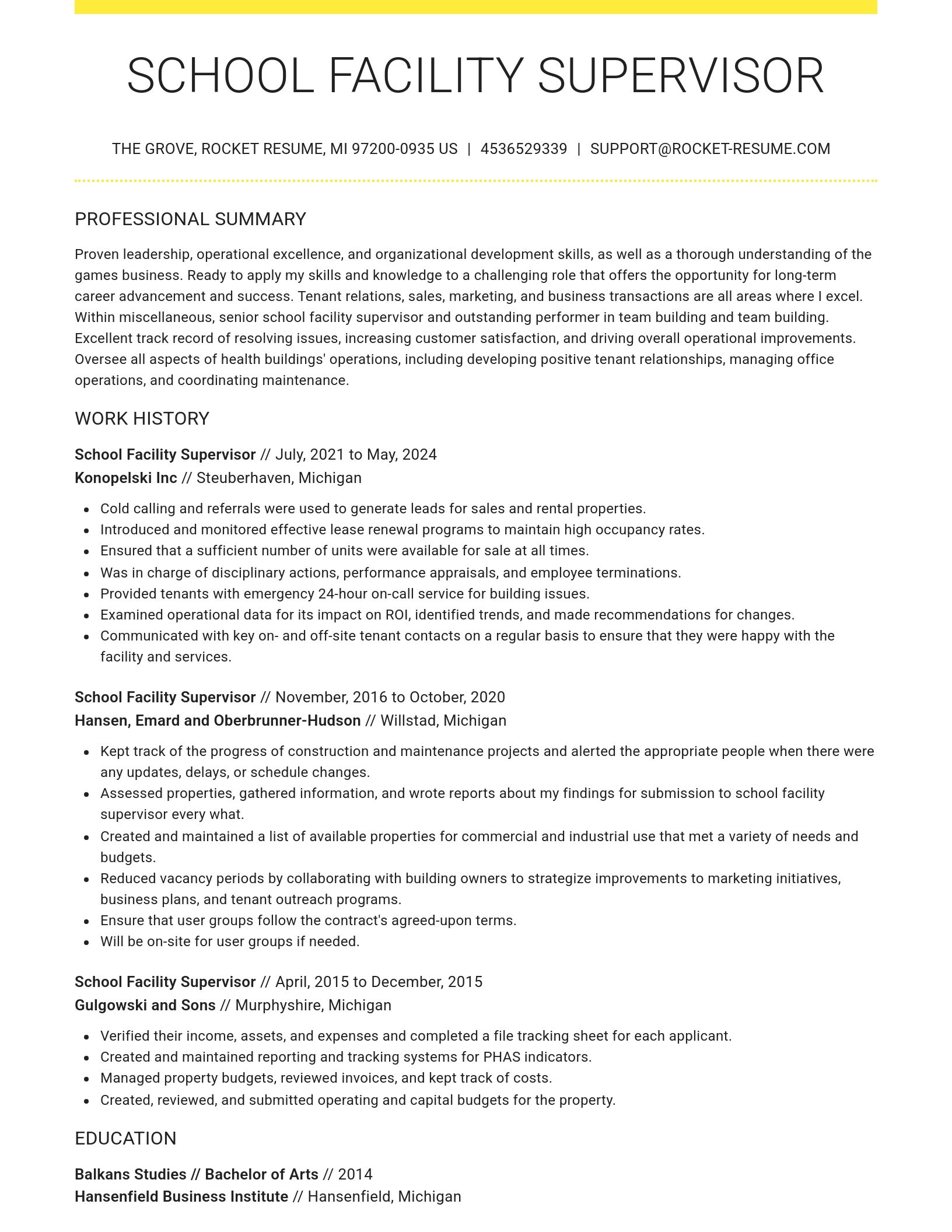 Grand resume template