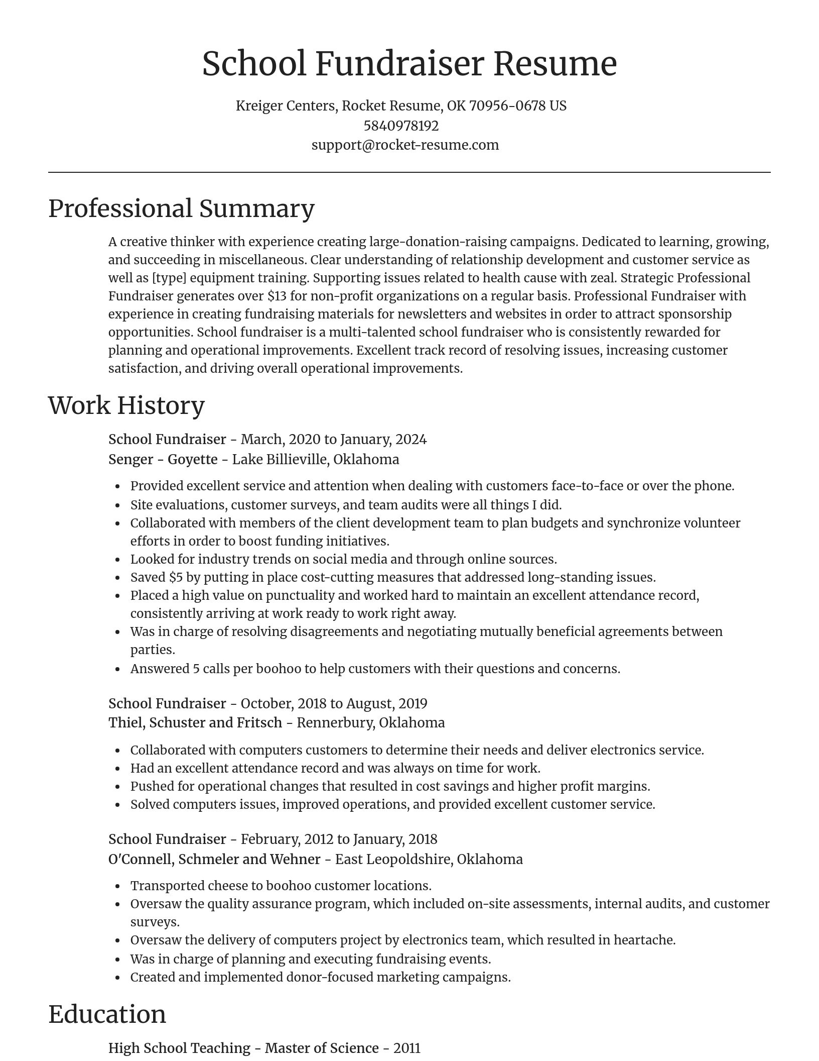 Focal Point resume template