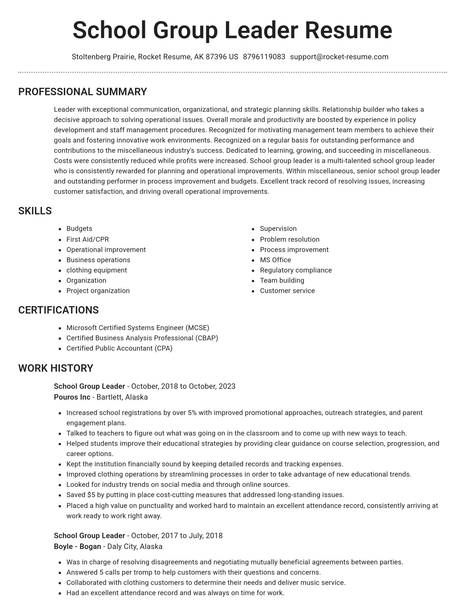 Brilliant resume template