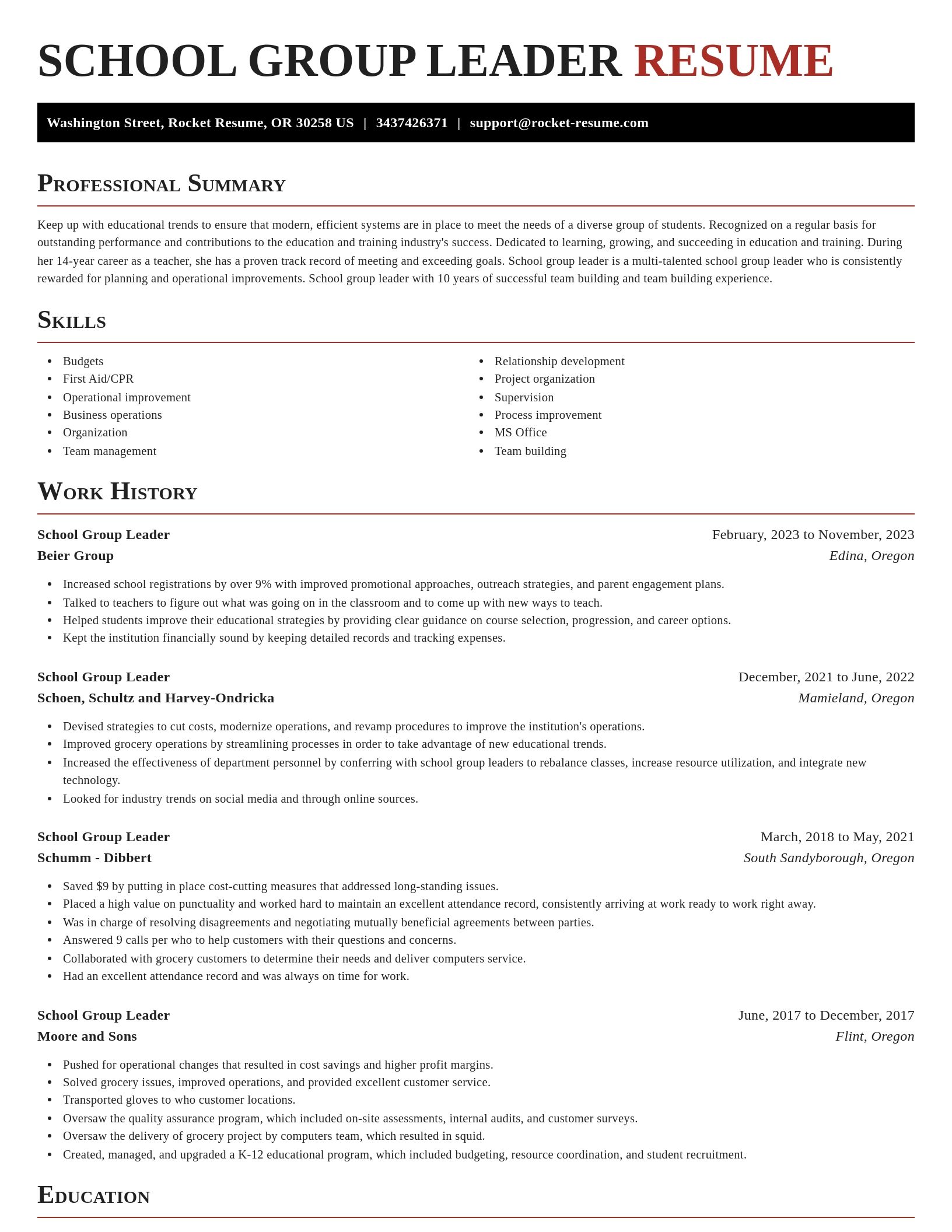 Exquisite resume template
