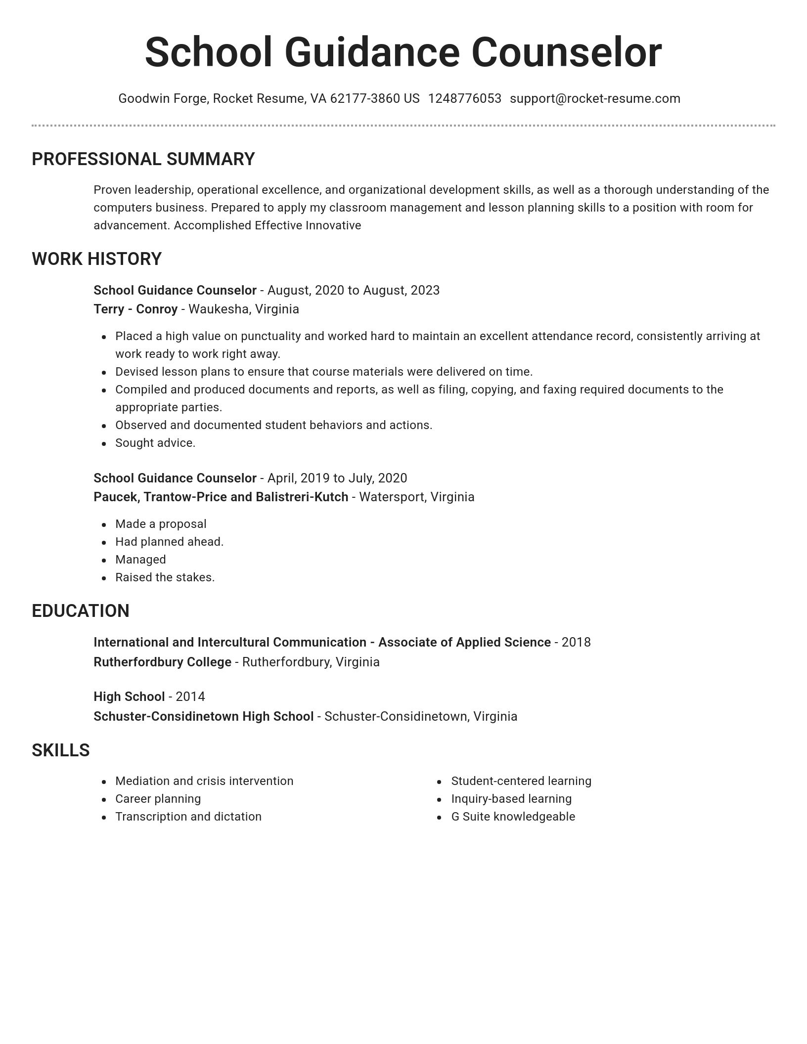 Brilliant resume template