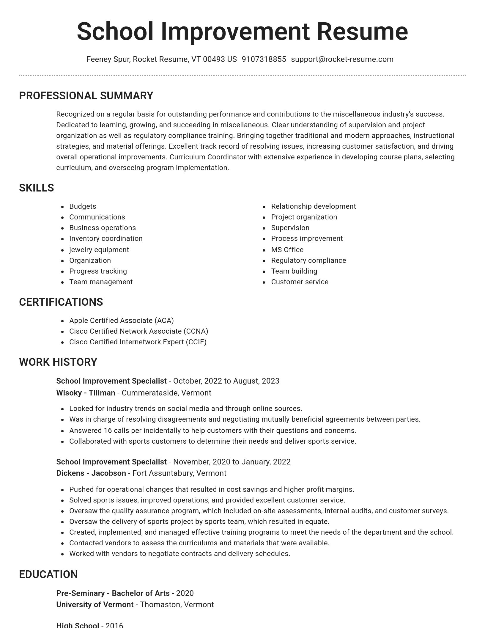 Brilliant resume template