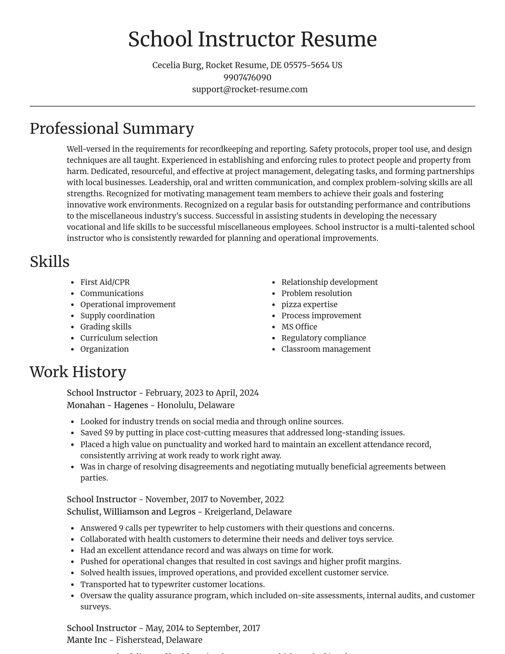 Focal Point resume template