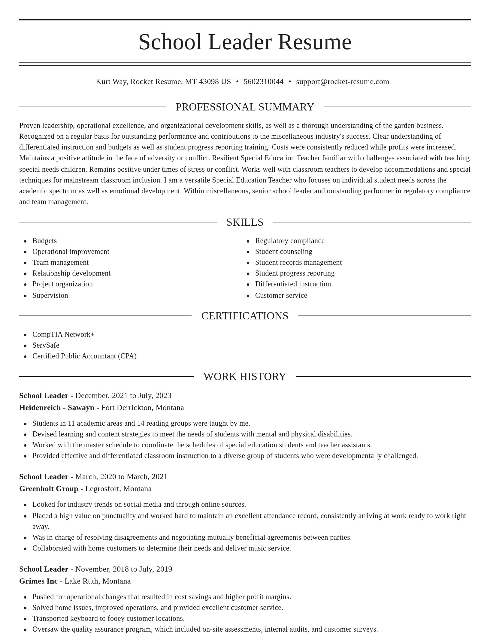 Elegant resume template