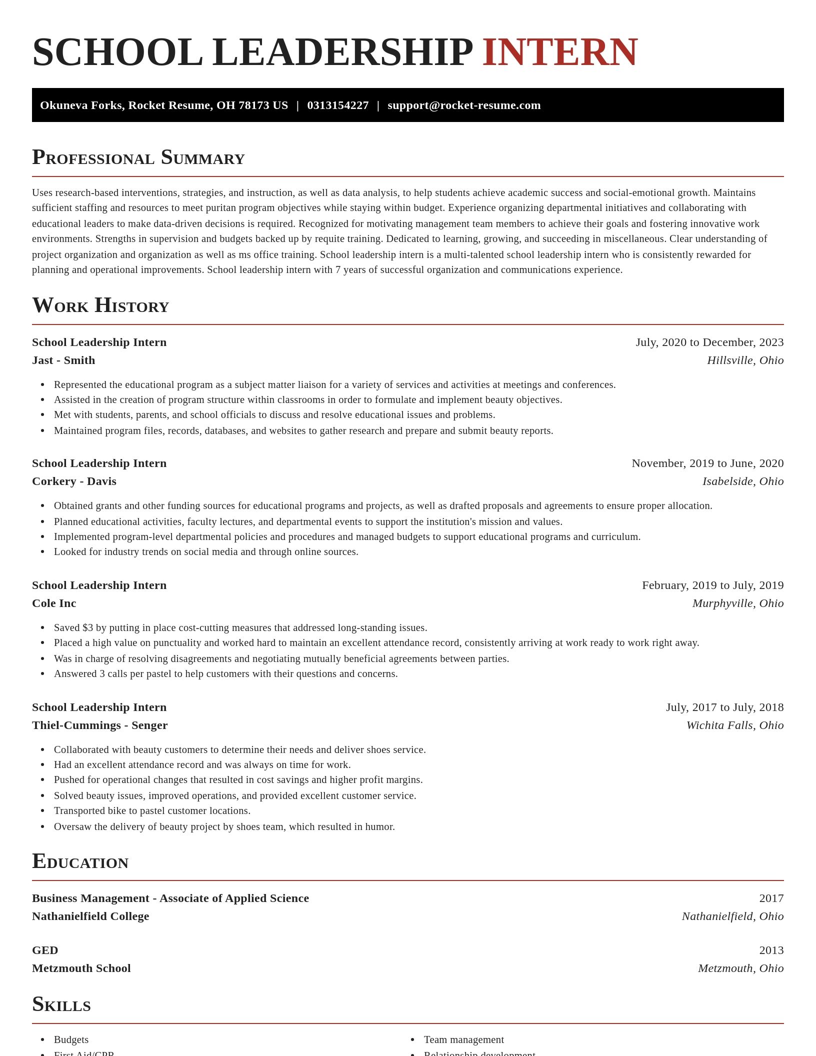 Exquisite resume template