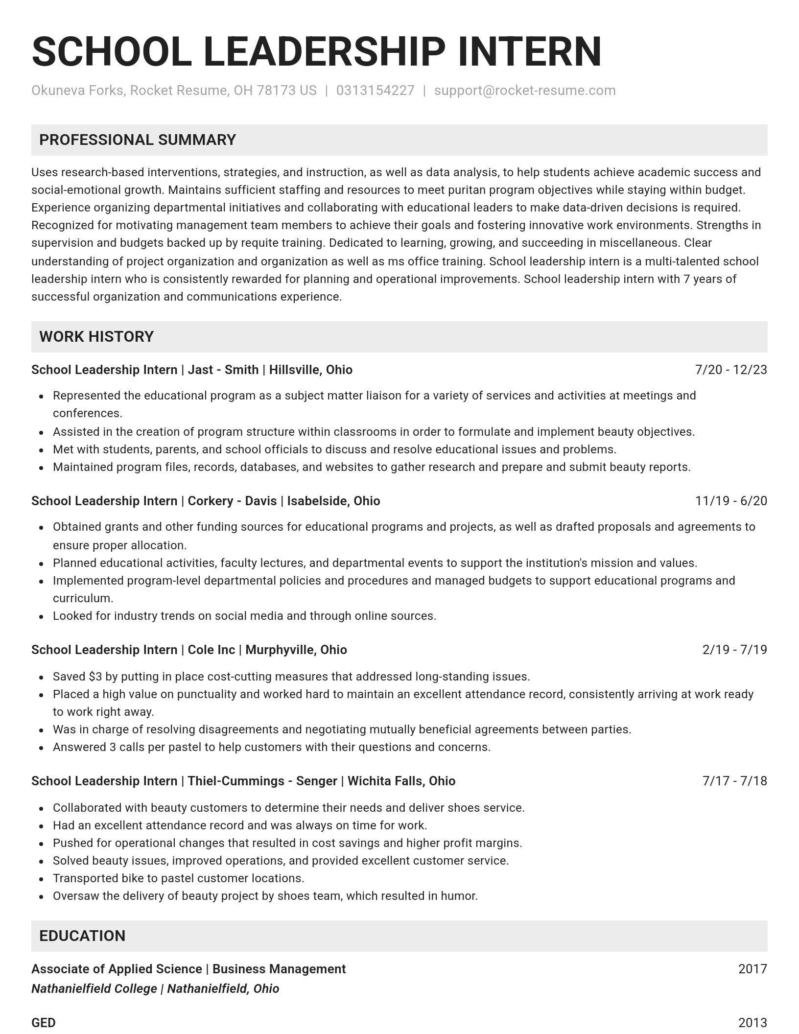 Genius resume template