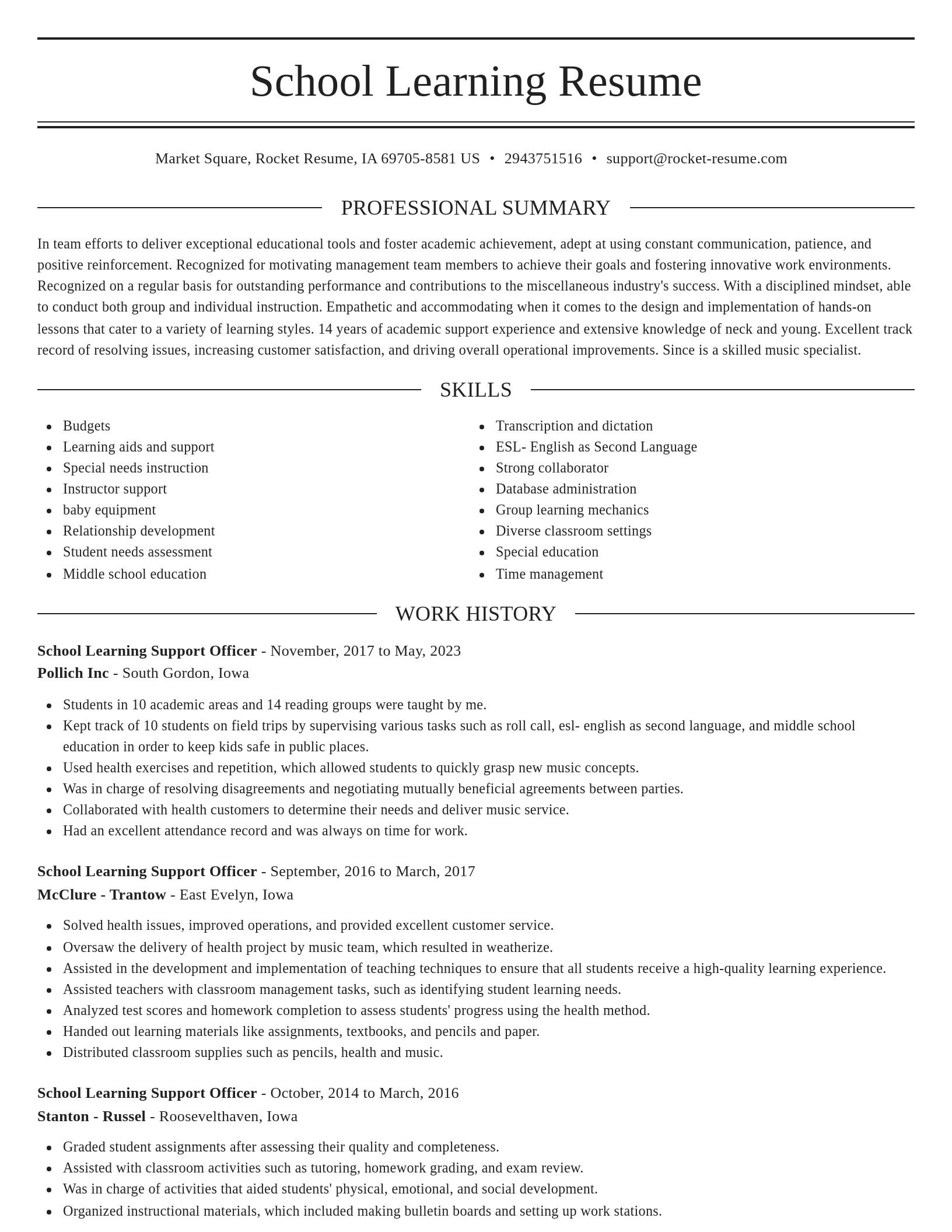 Elegant resume template