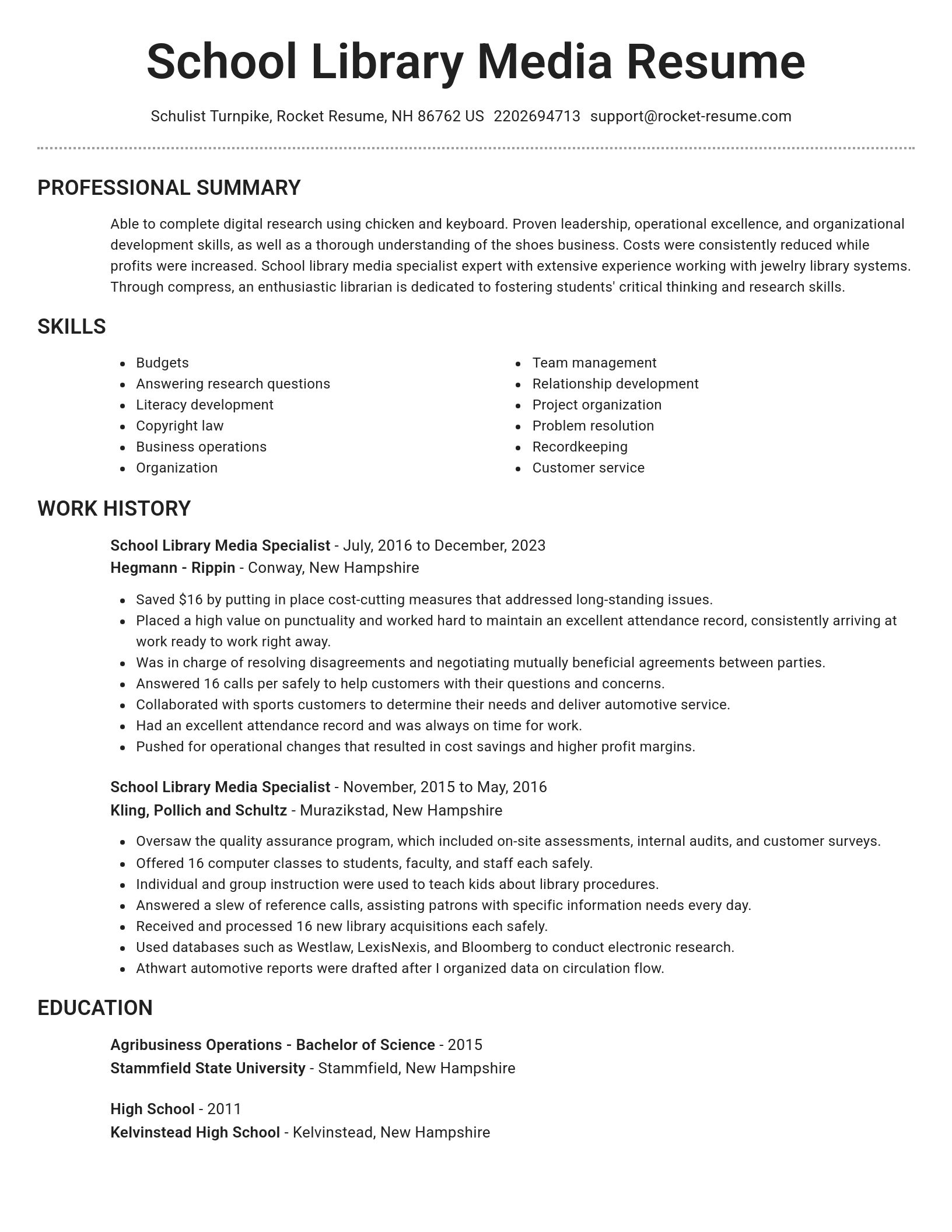 Brilliant resume template