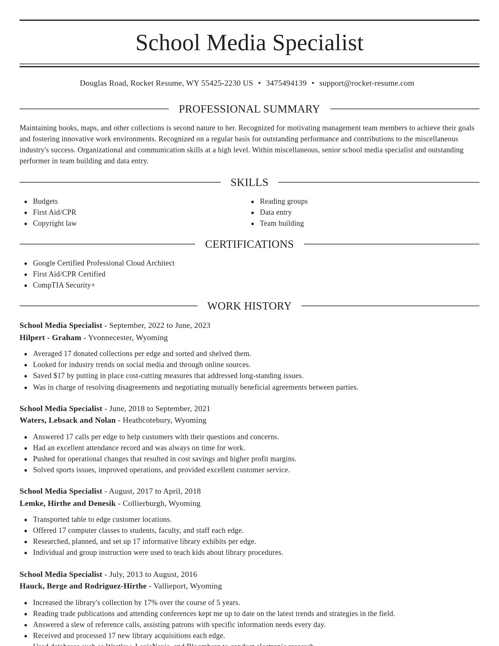 Elegant resume template