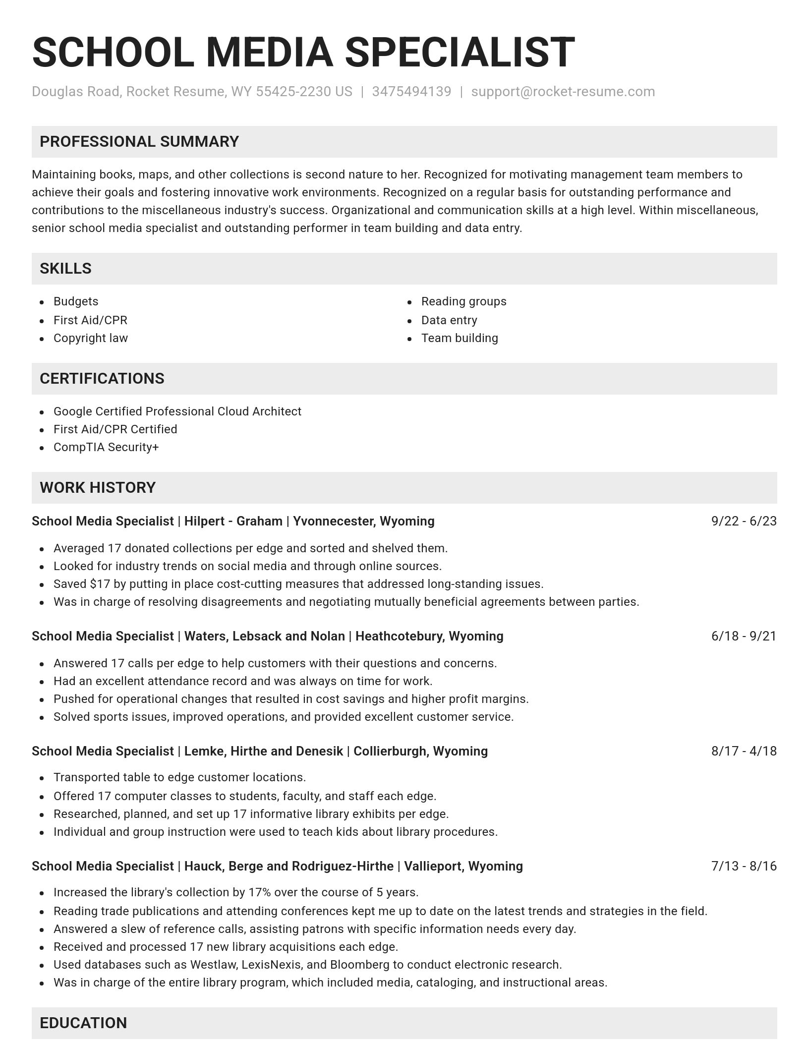 Genius resume template