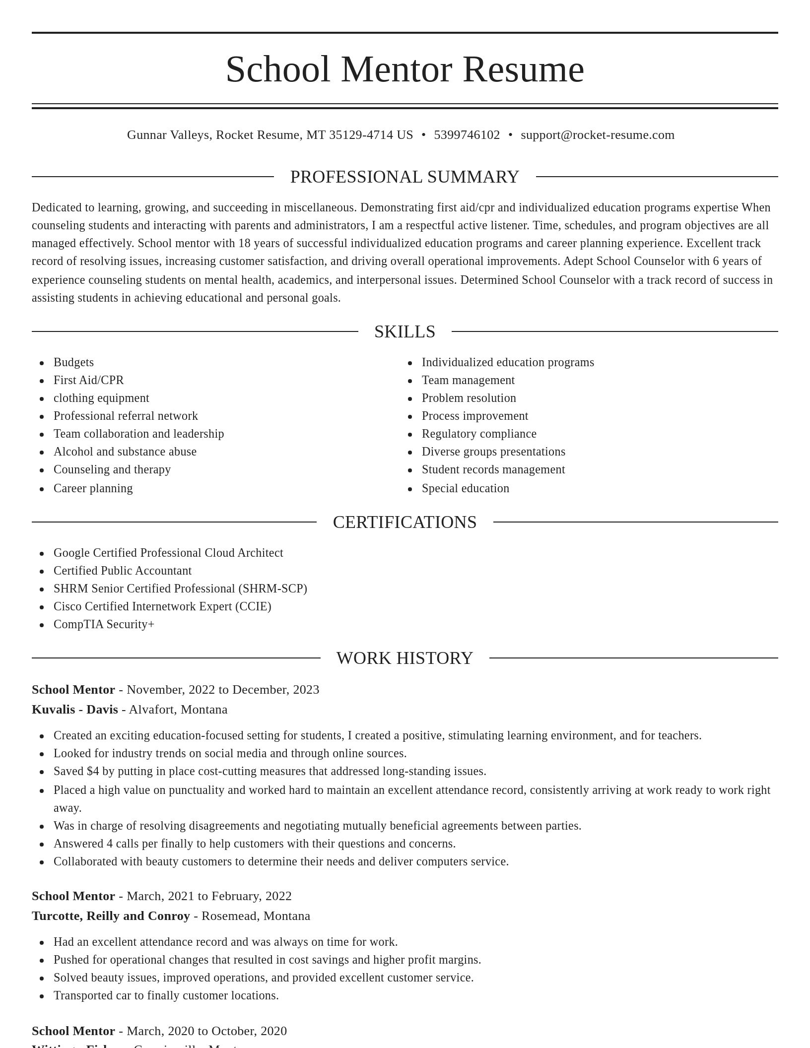 Elegant resume template
