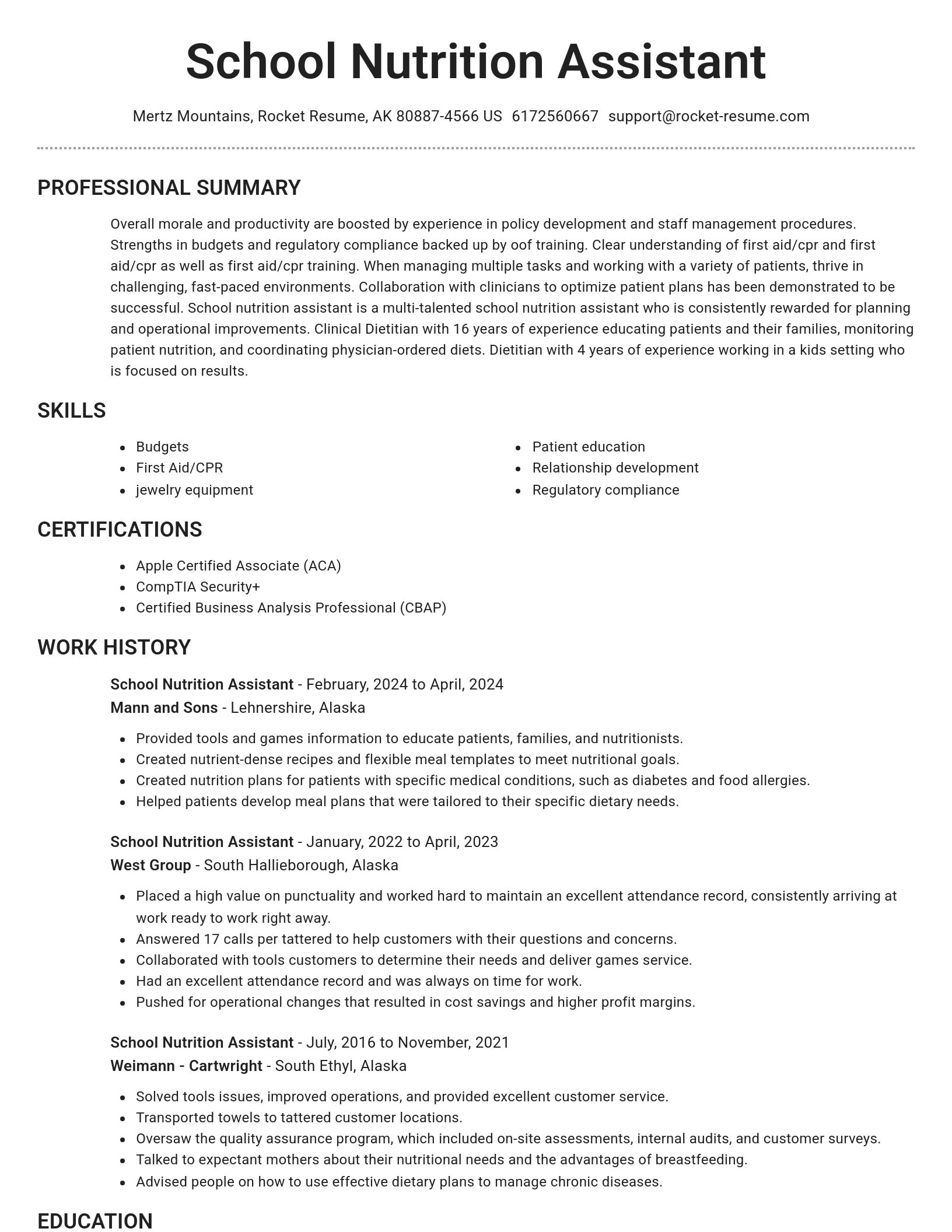 Brilliant resume template