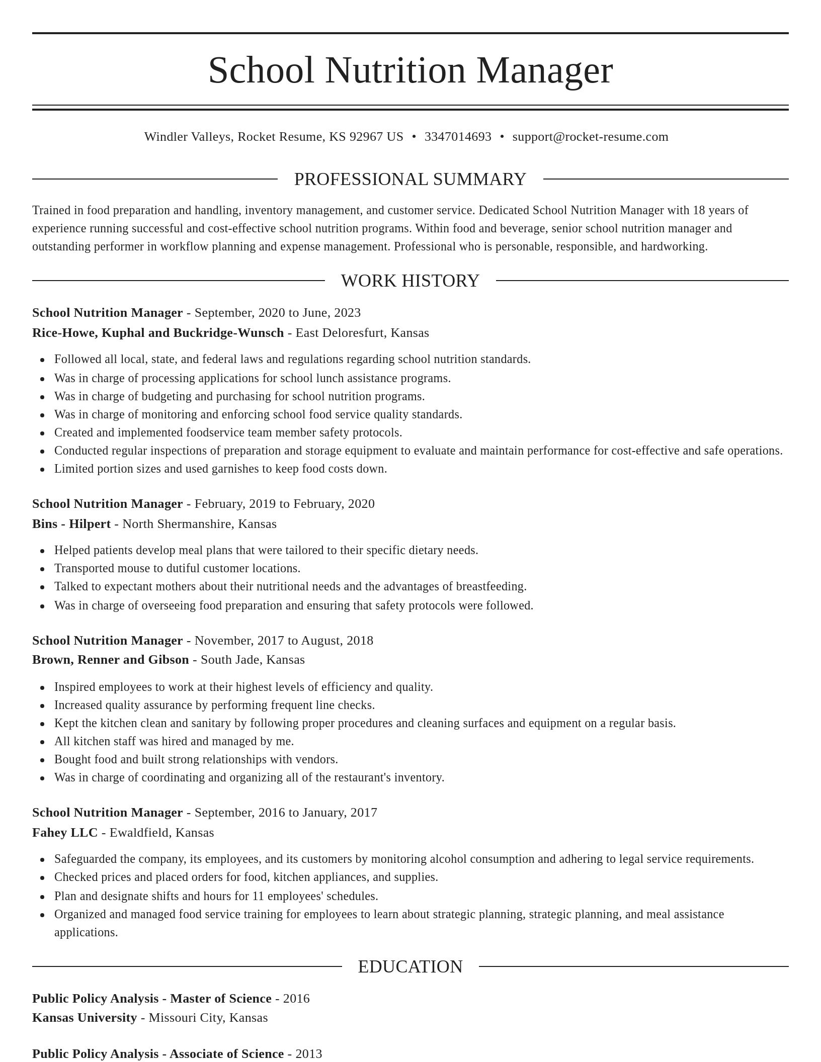 Elegant resume template