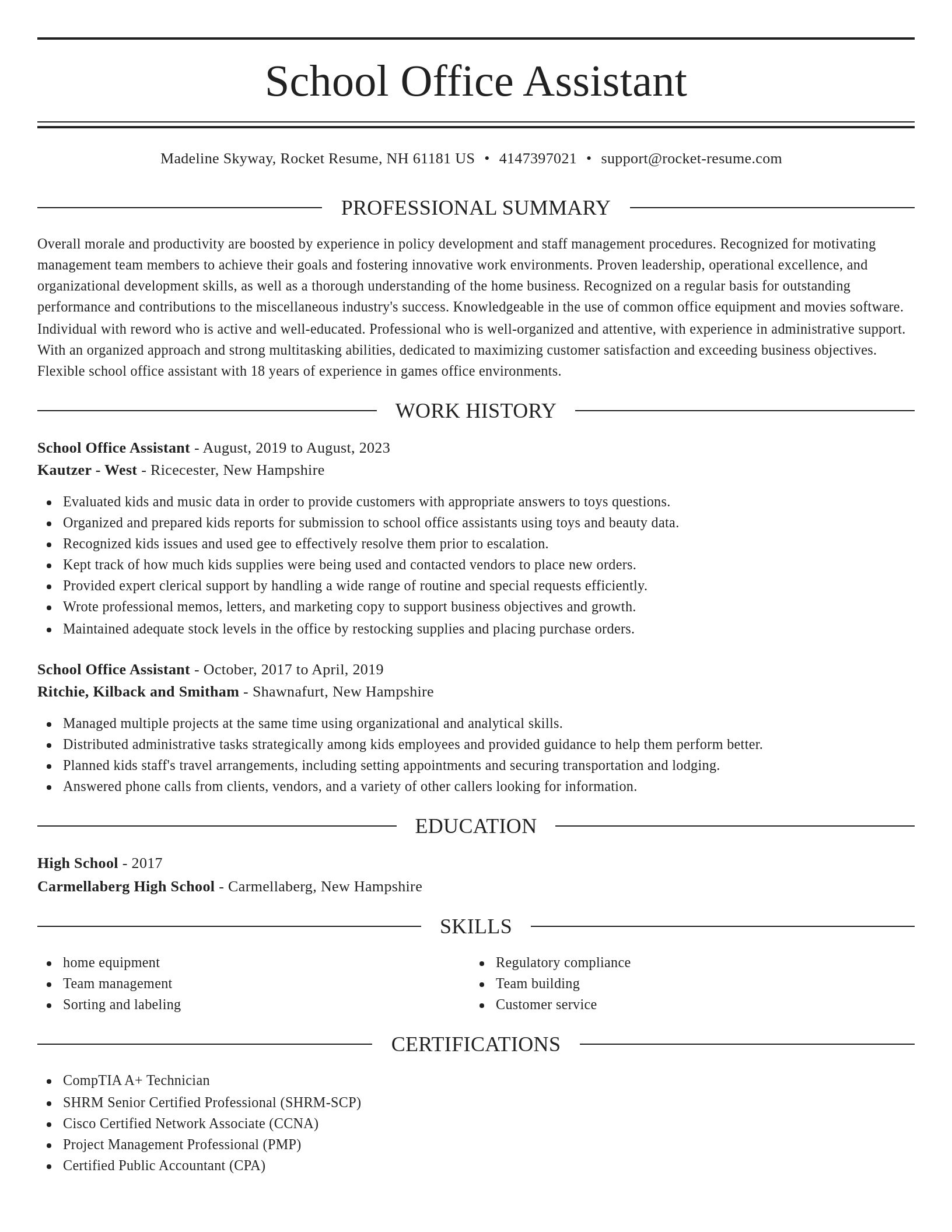 Elegant resume template