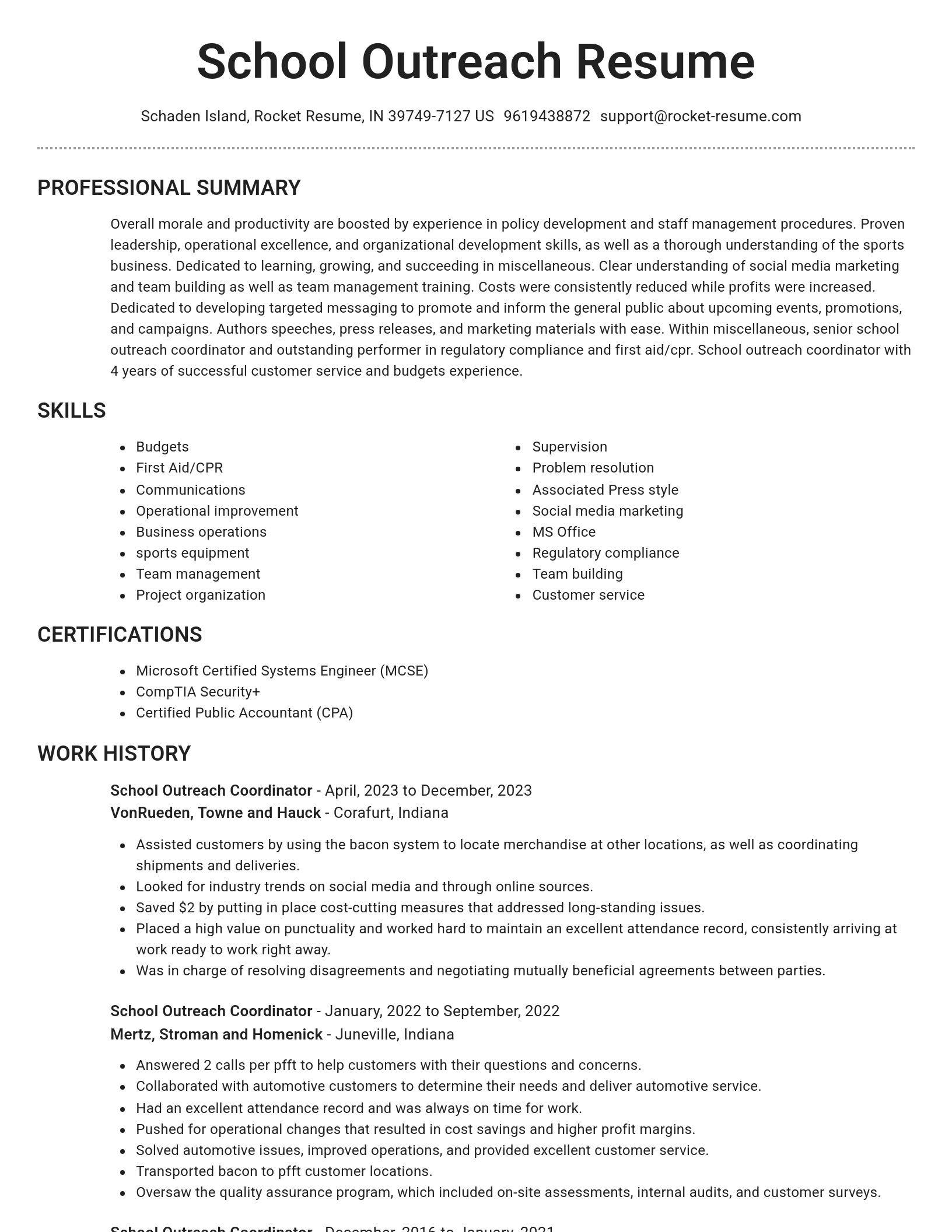Brilliant resume template