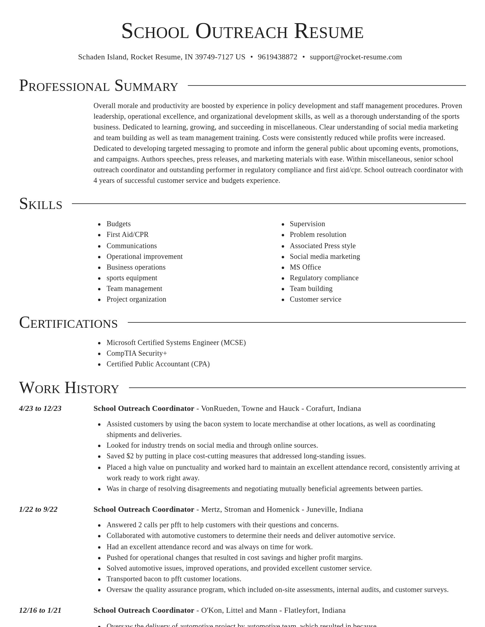 Director resume template