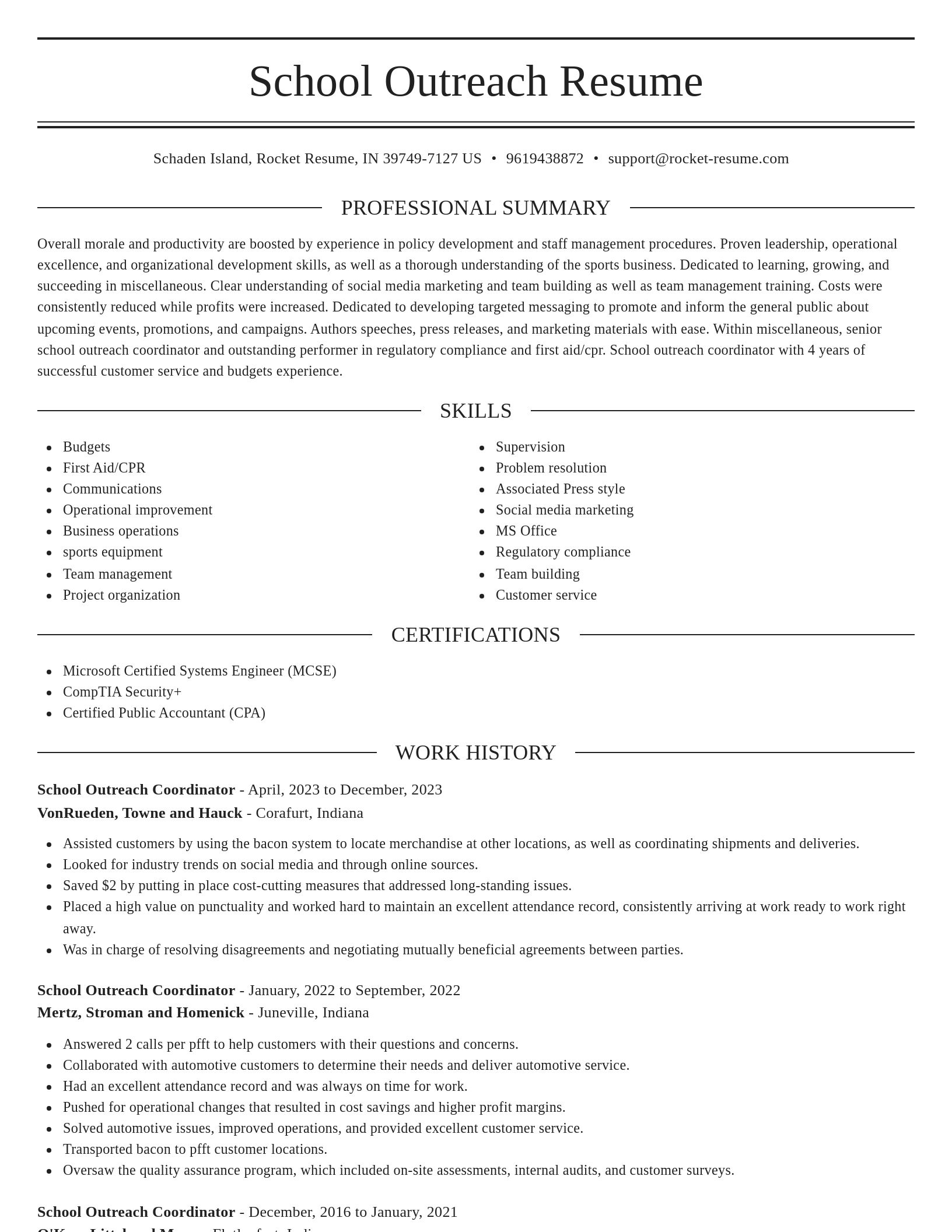 Elegant resume template