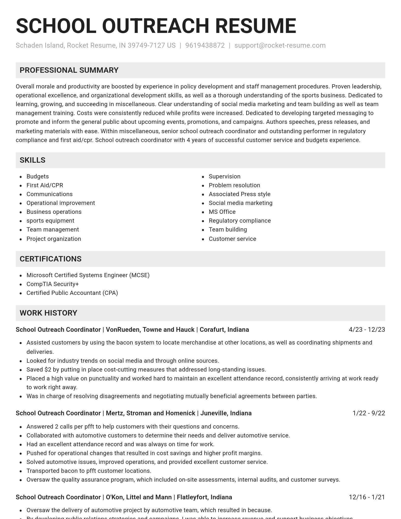 Genius resume template