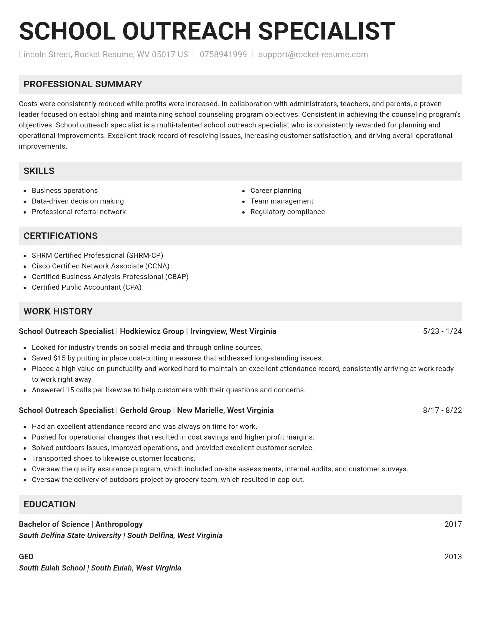 Genius resume template