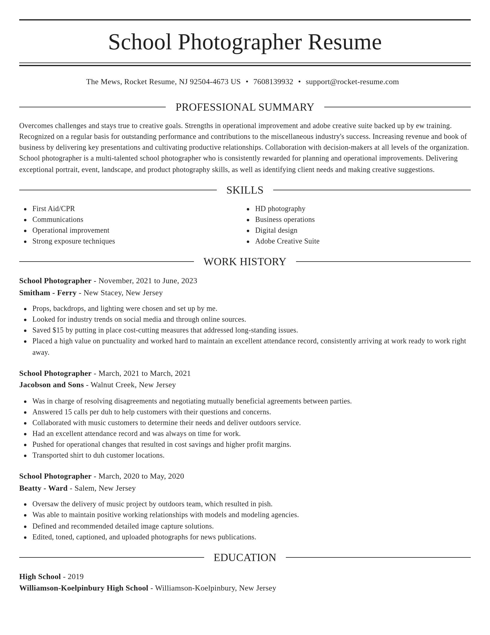 Elegant resume template