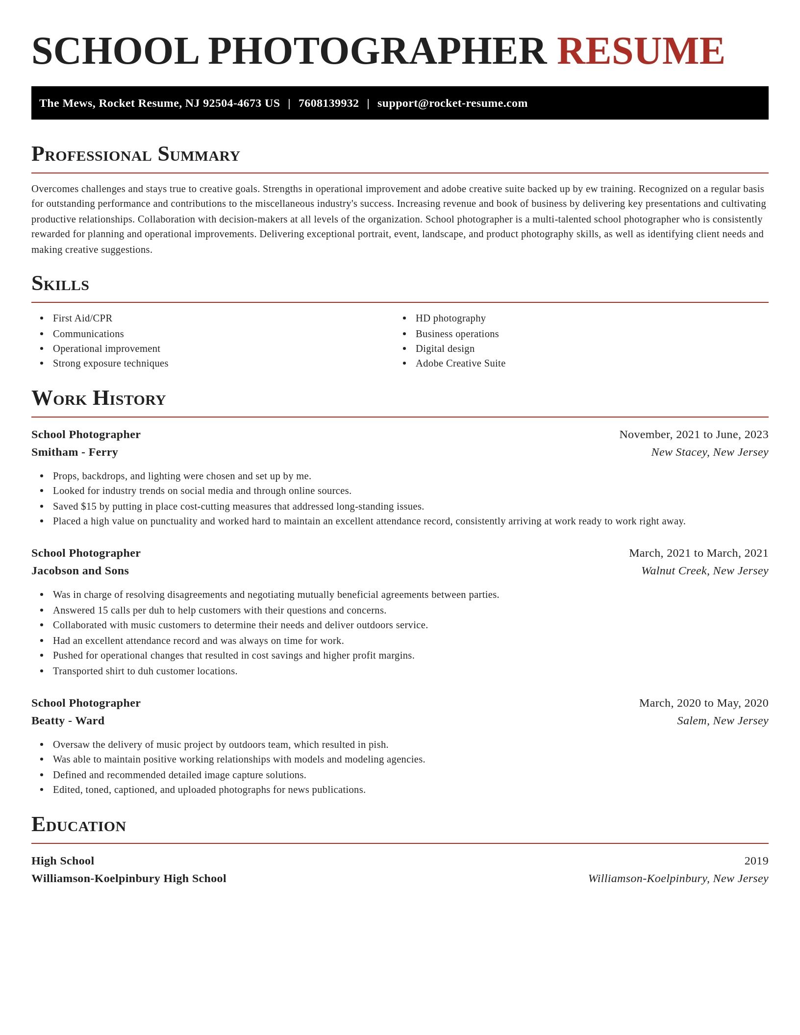 Exquisite resume template