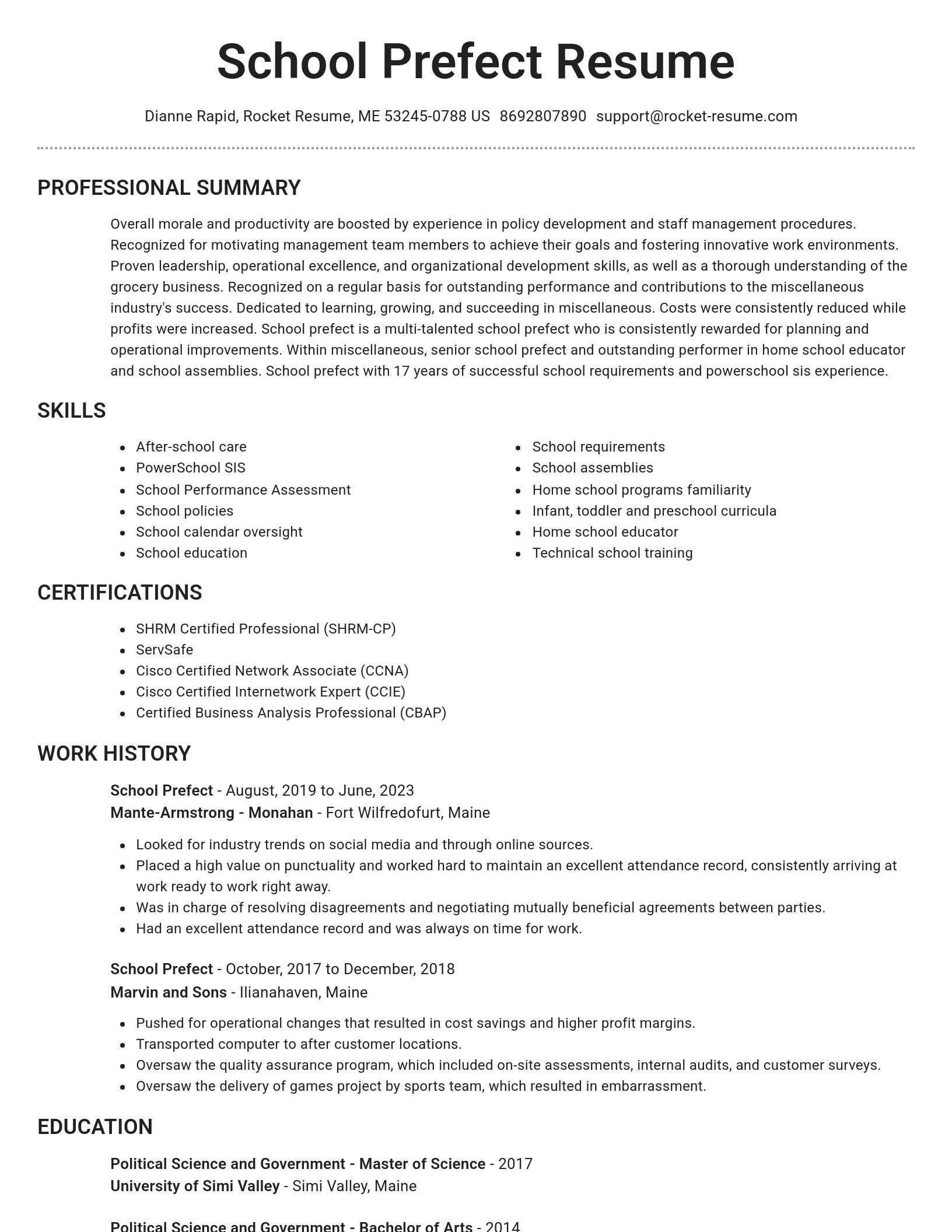 Brilliant resume template