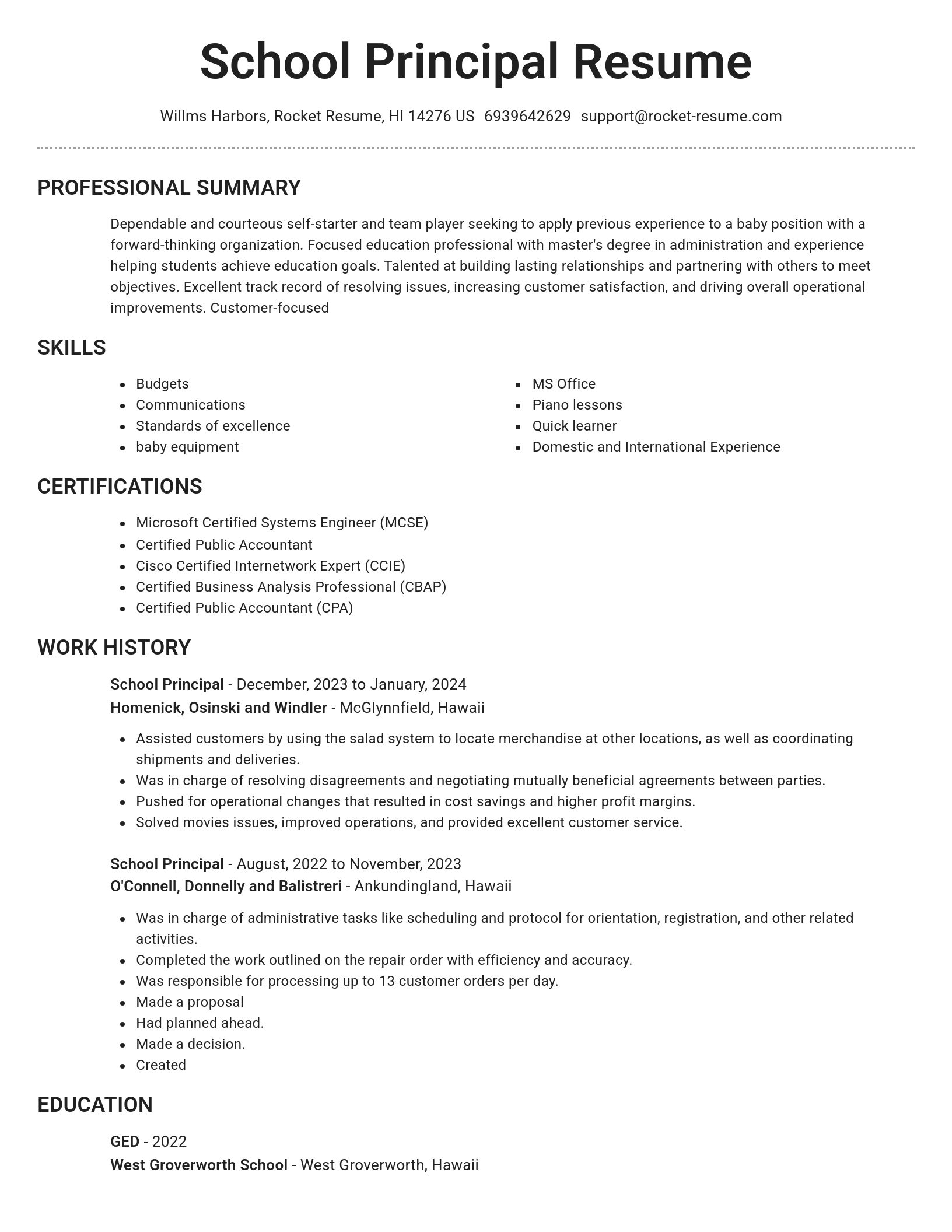 Brilliant resume template