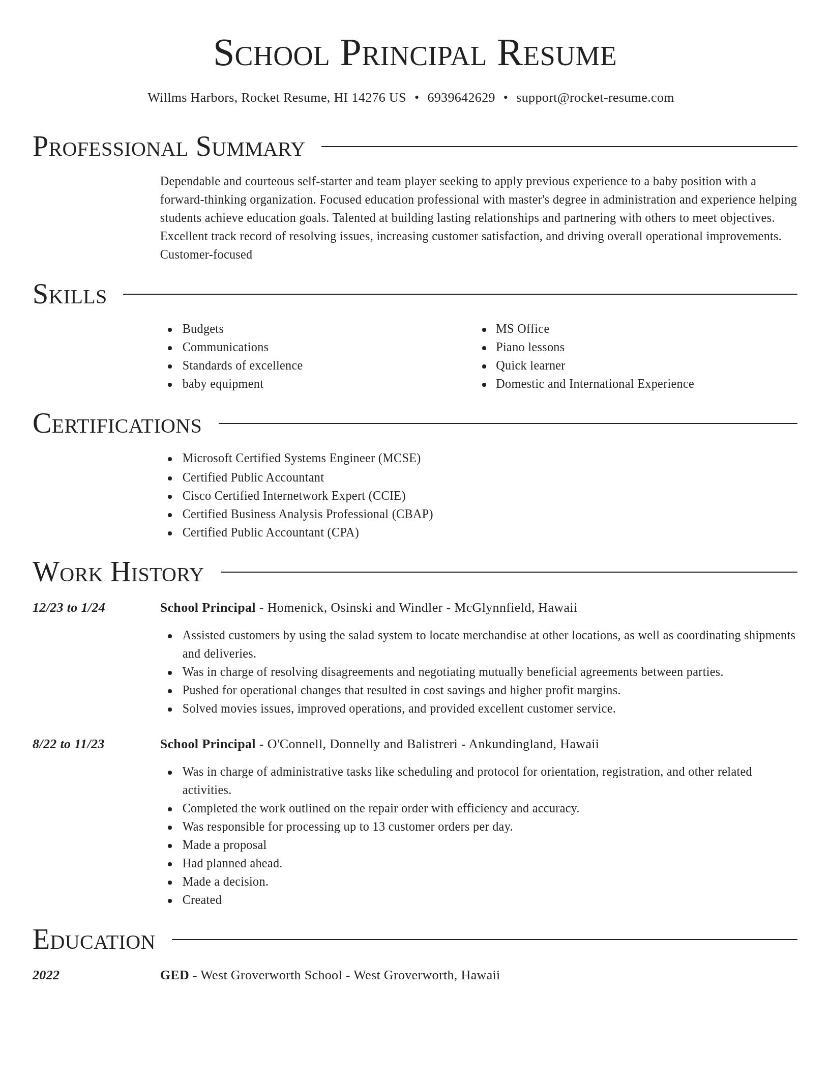 Director resume template