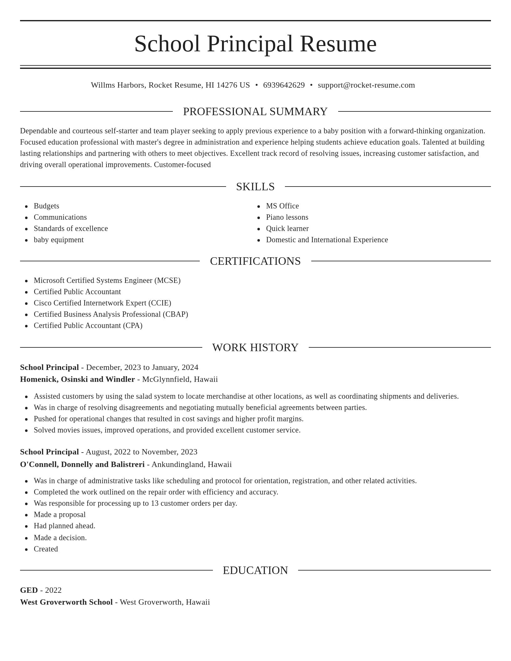 Elegant resume template
