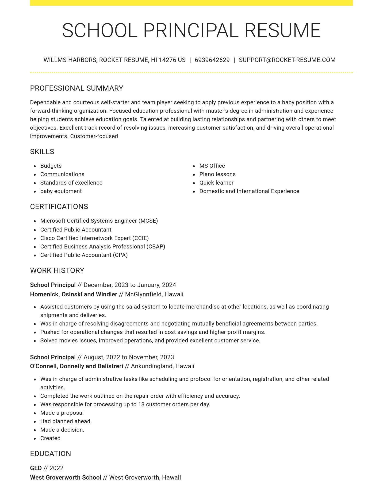 Grand resume template