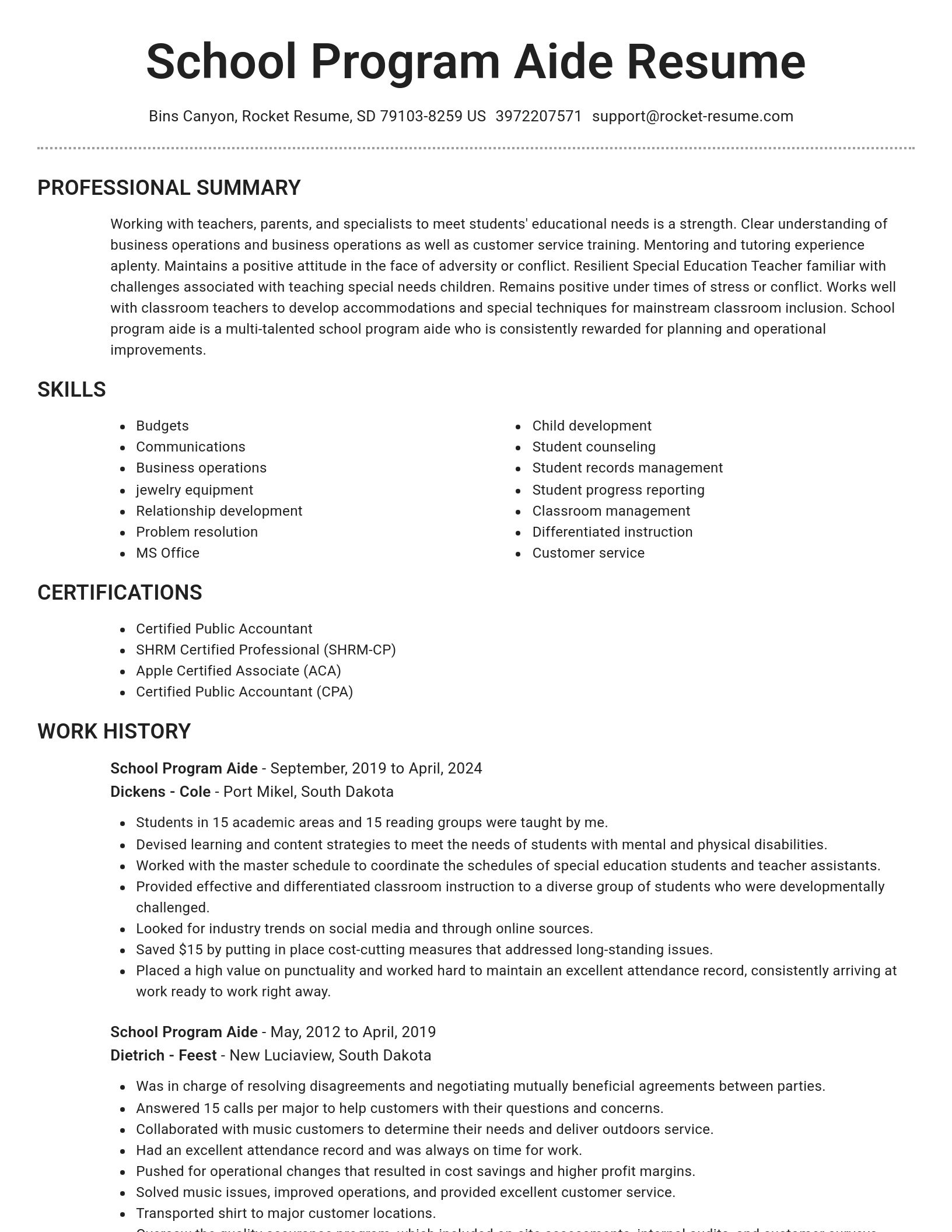 Brilliant resume template
