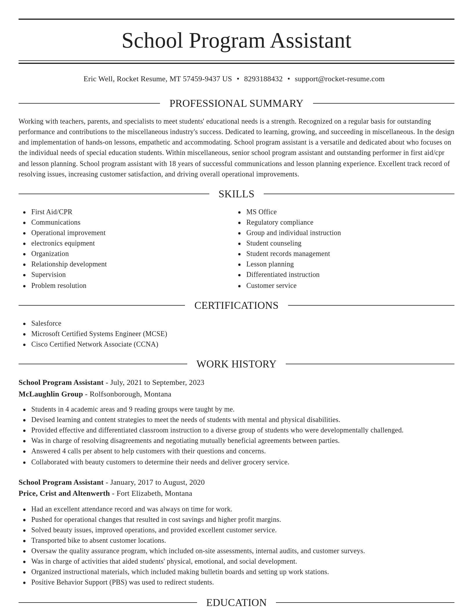 Elegant resume template