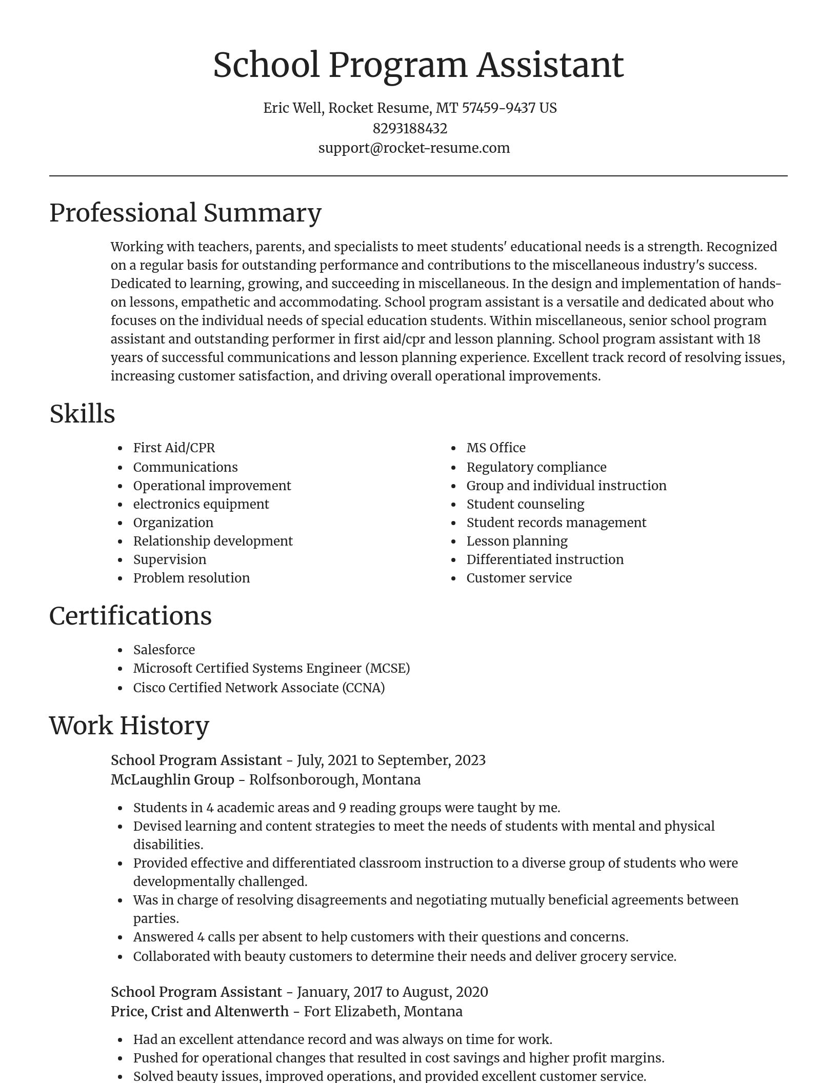 Focal Point resume template